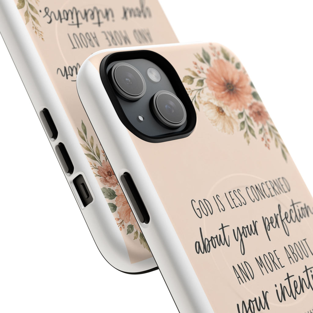 "God is less concerned about your perfection" Tough Magnetic Case