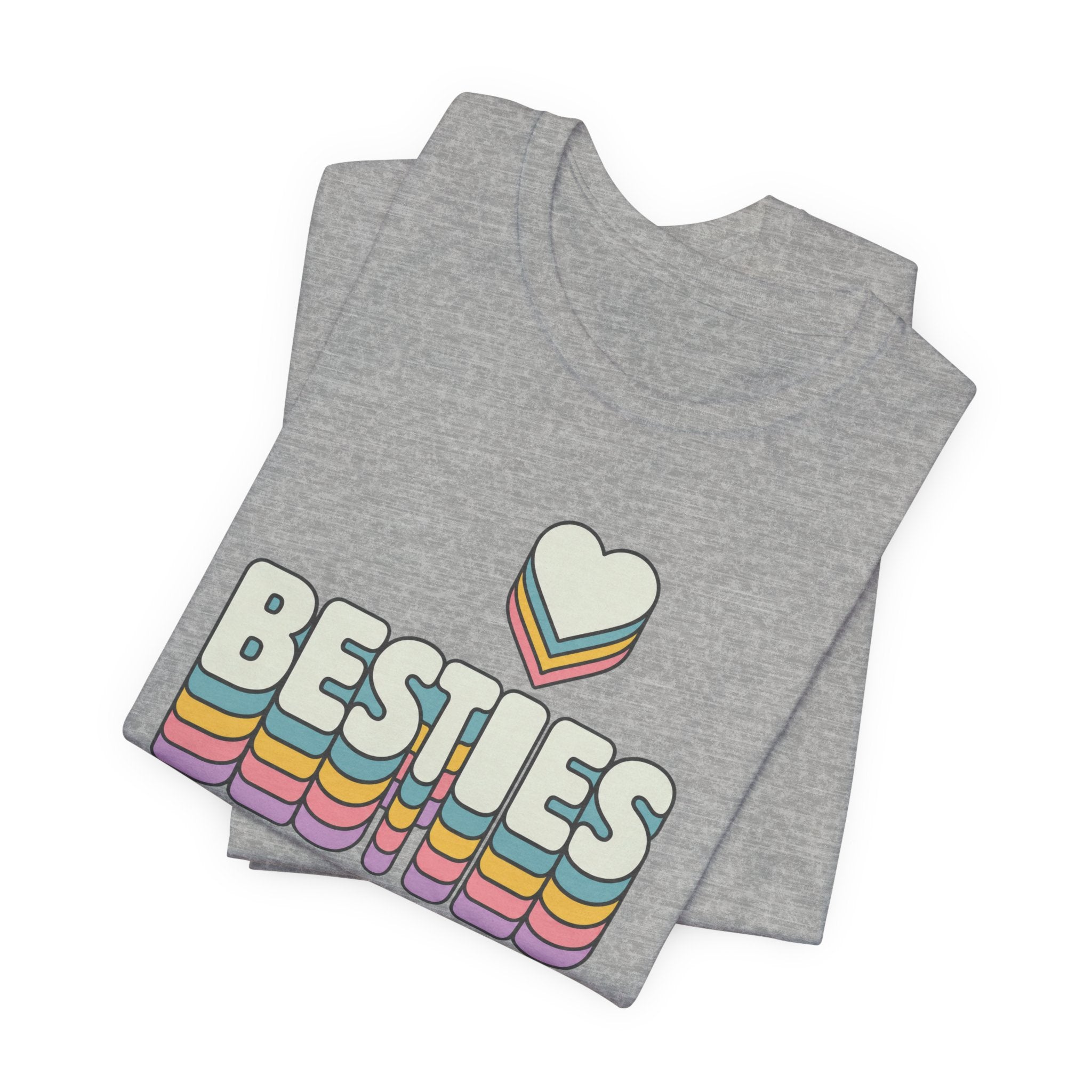'BESTIES' Heart Graphic Friendship Tee