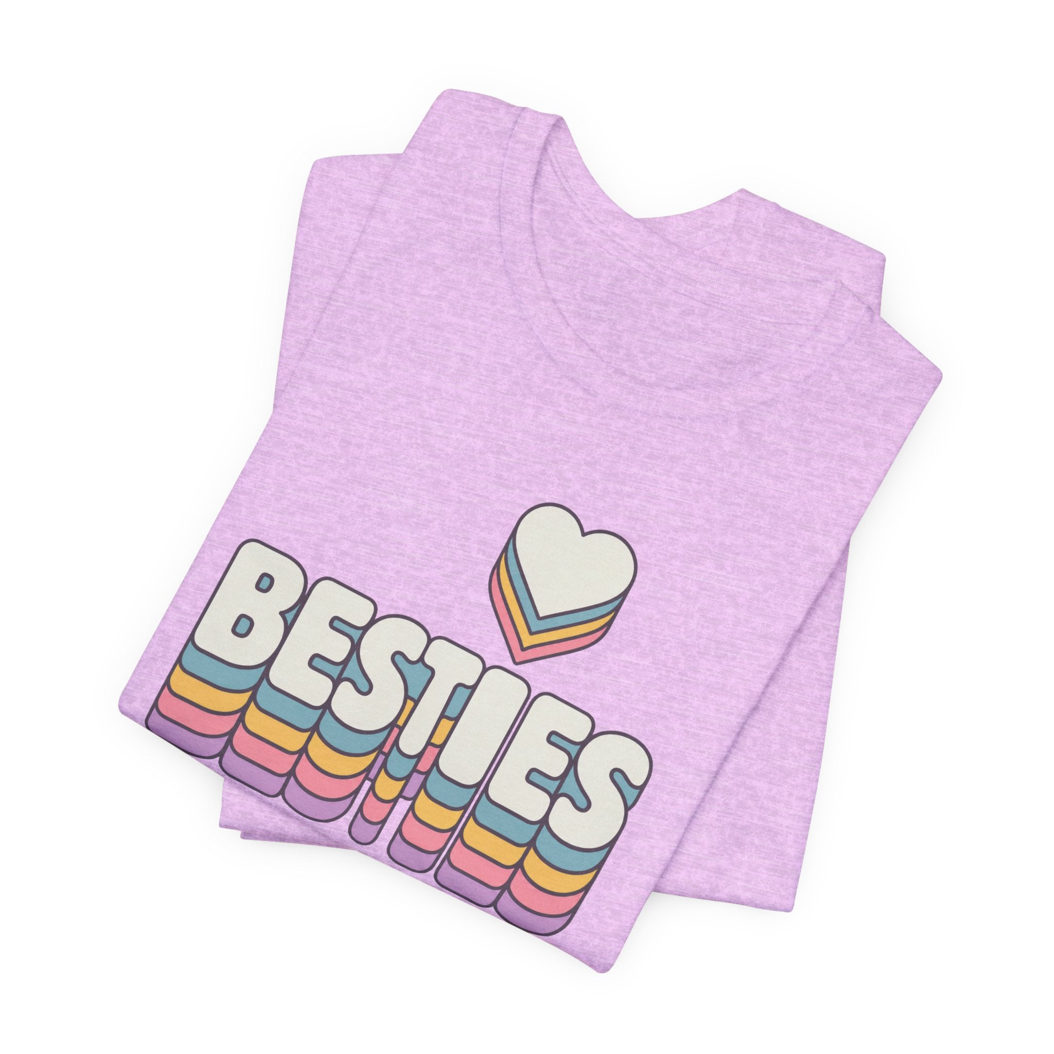 'BESTIES' Heart Graphic Friendship Tee