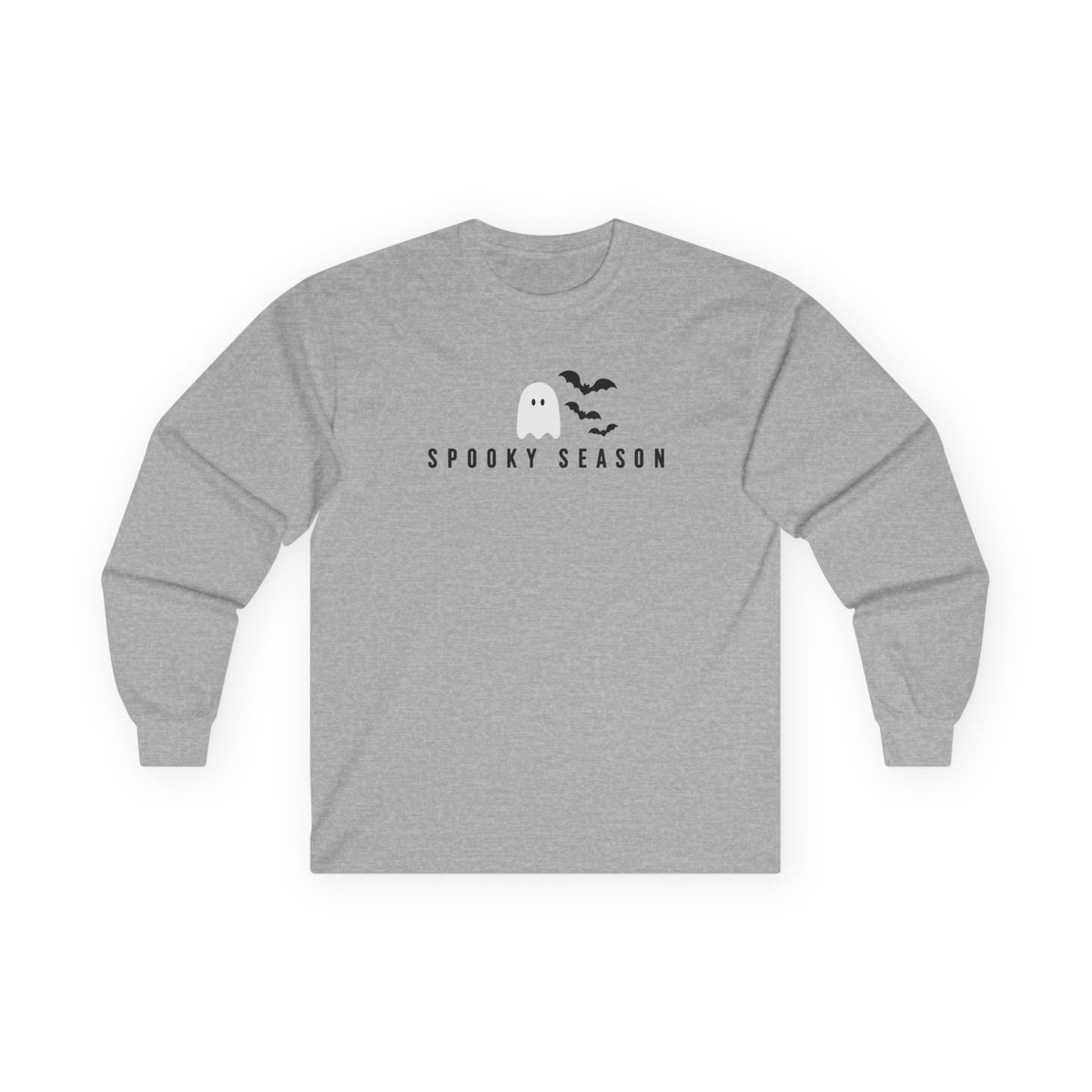Spooky Season Ghost & Bats Halloween Long Sleeve Shirt