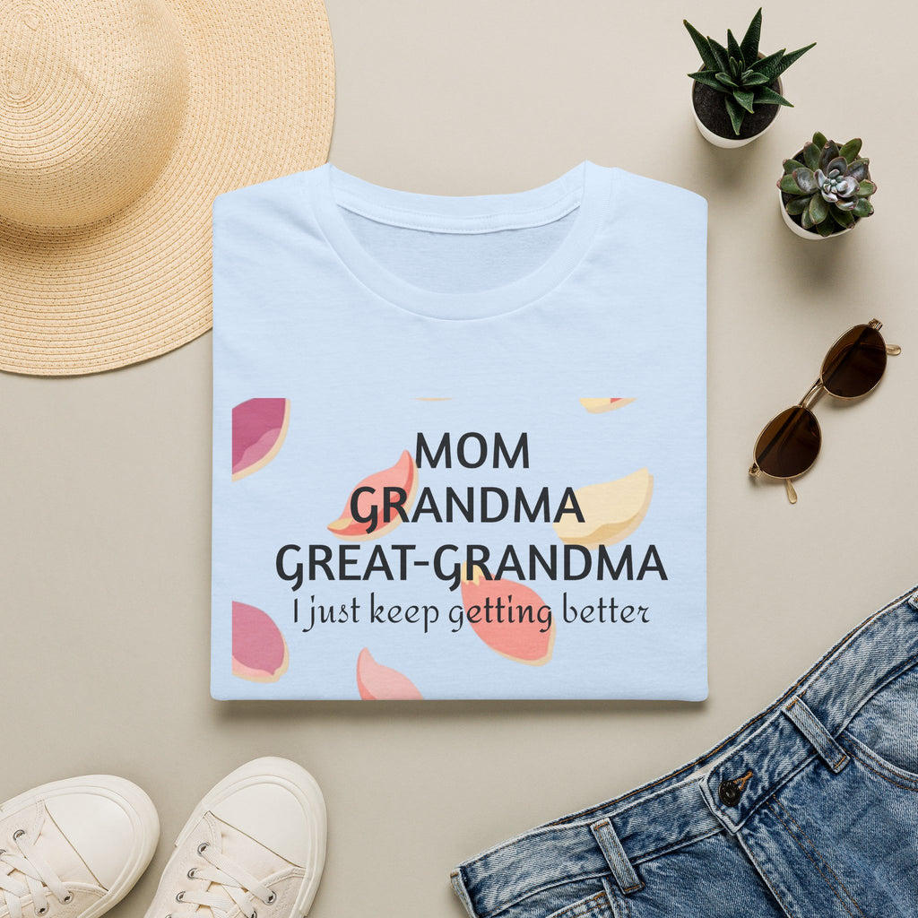 Mom Grandma Great-Grandma Floral Tee