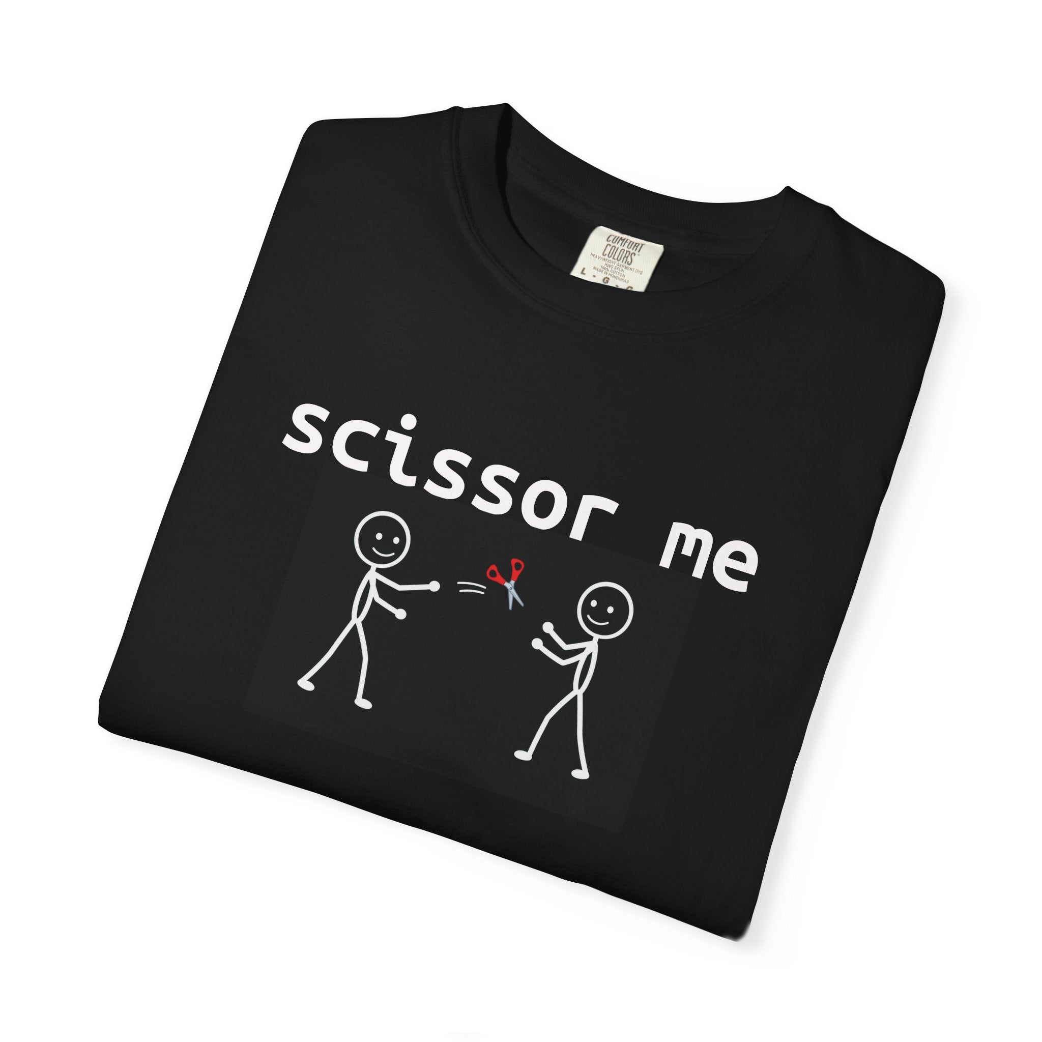 Scissor Me T-Shirt — Funny Stick Figure Adult Tee