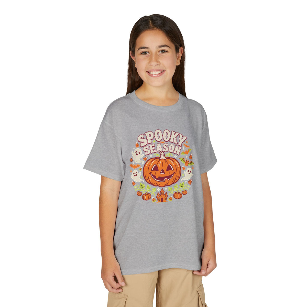 'Spooky Season' Big Pumpkin Halloween Kids Tee