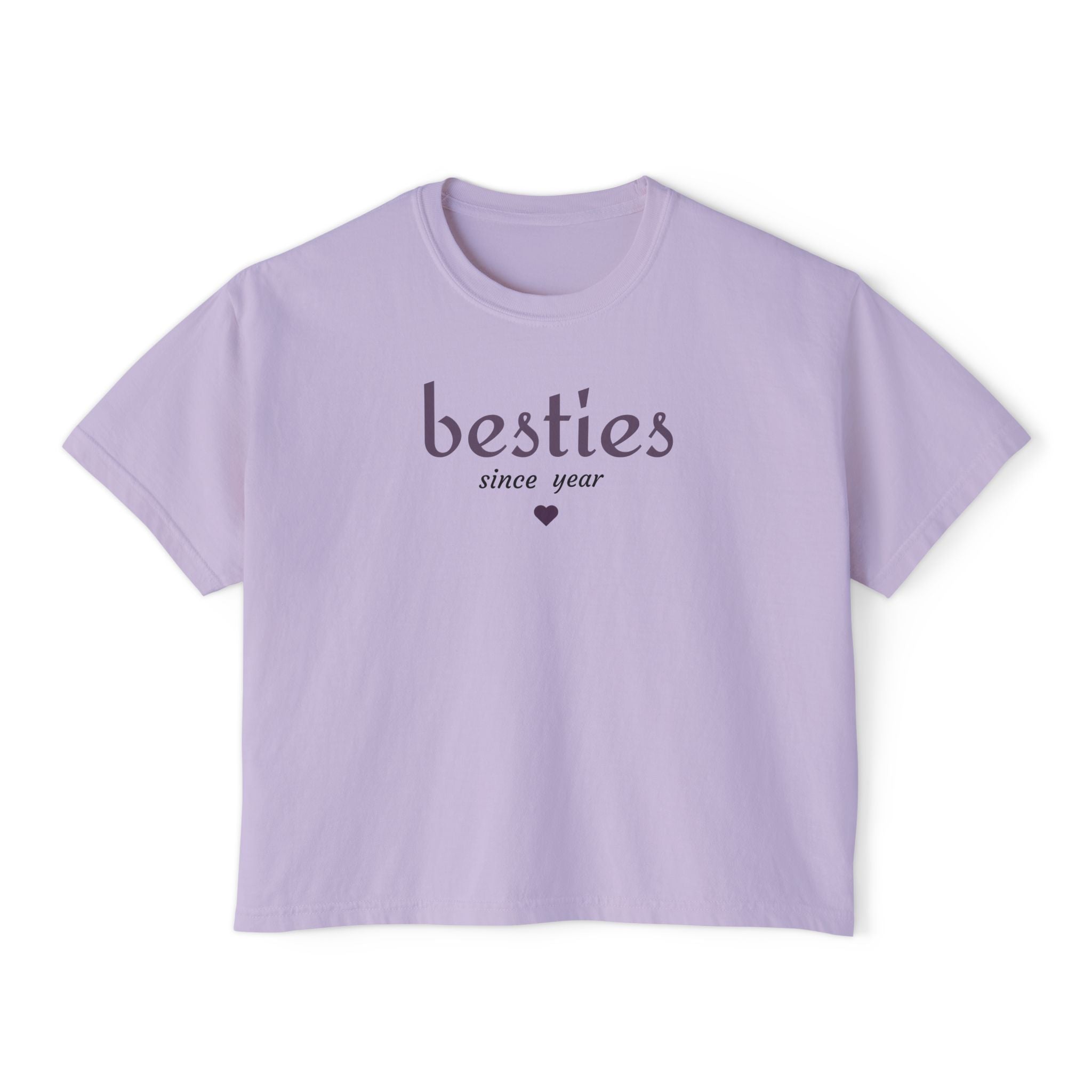 Besties Since <year> - Boxy Women's Crop Tee