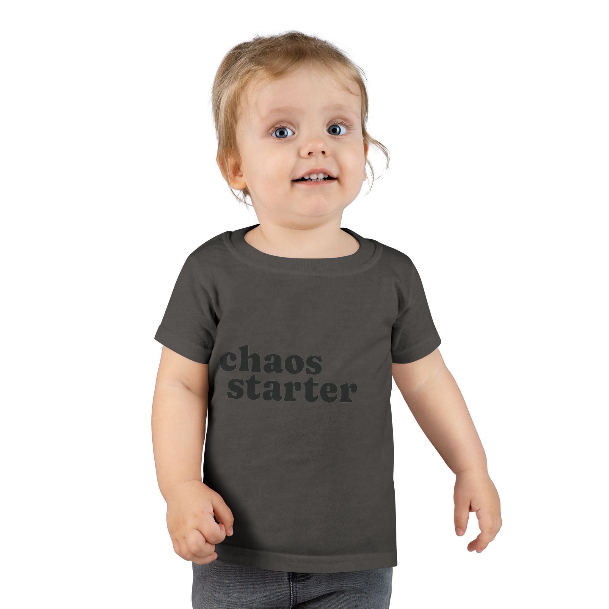 Toddler T-Shirt — "chaos starter" Funny Kids Tee