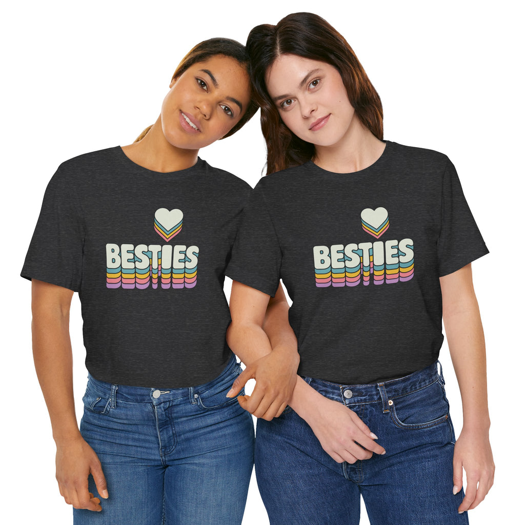 'BESTIES' Heart Graphic Friendship Tee