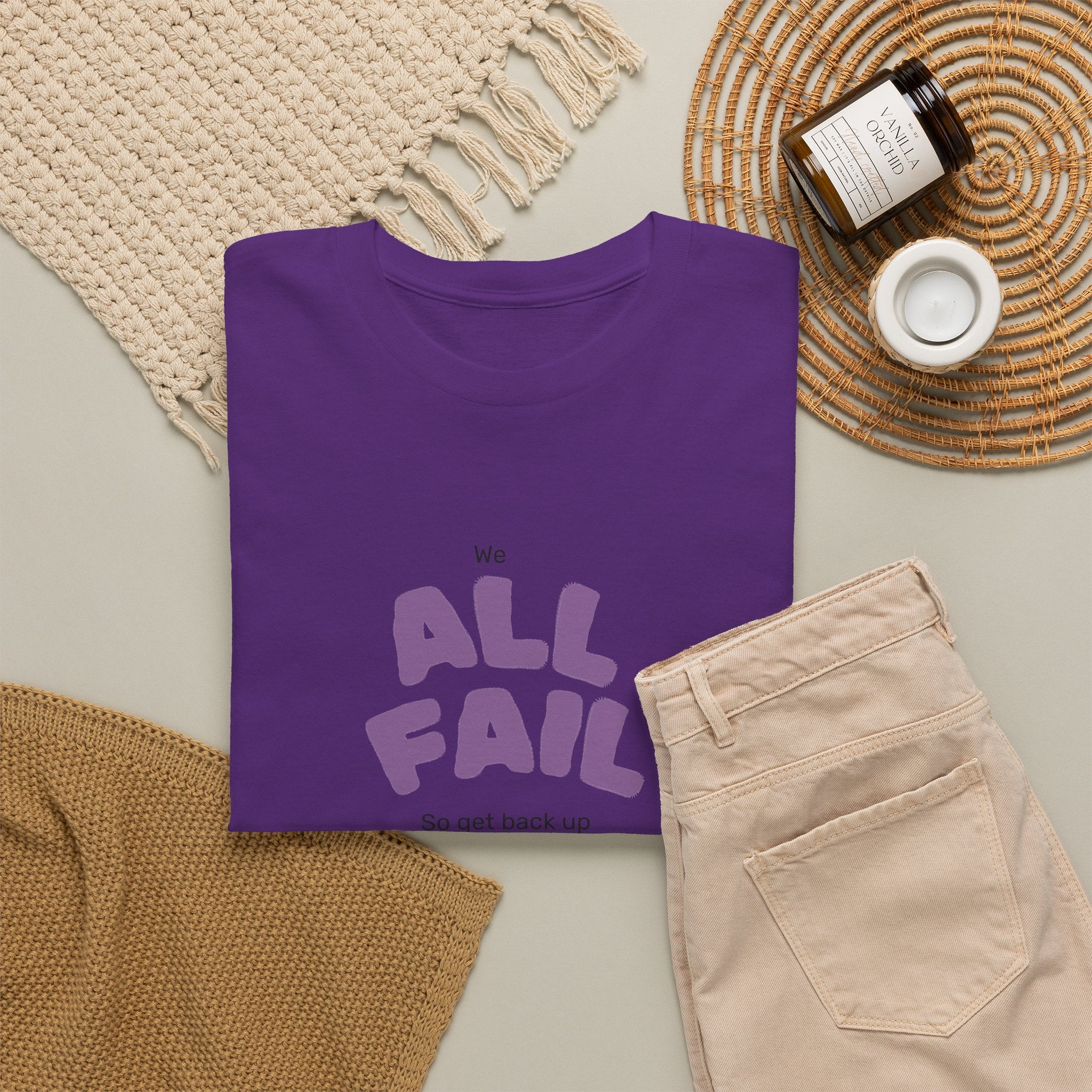 All Fail Tee — "It’s All Fail, So Get Back Up" Inspirational Tee