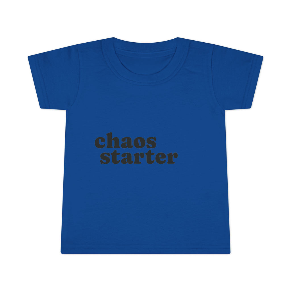 Toddler T-Shirt — "chaos starter" Funny Kids Tee