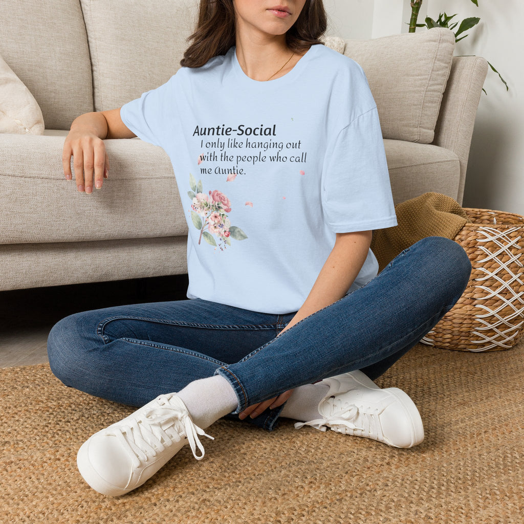 Auntie-Social Floral Tee