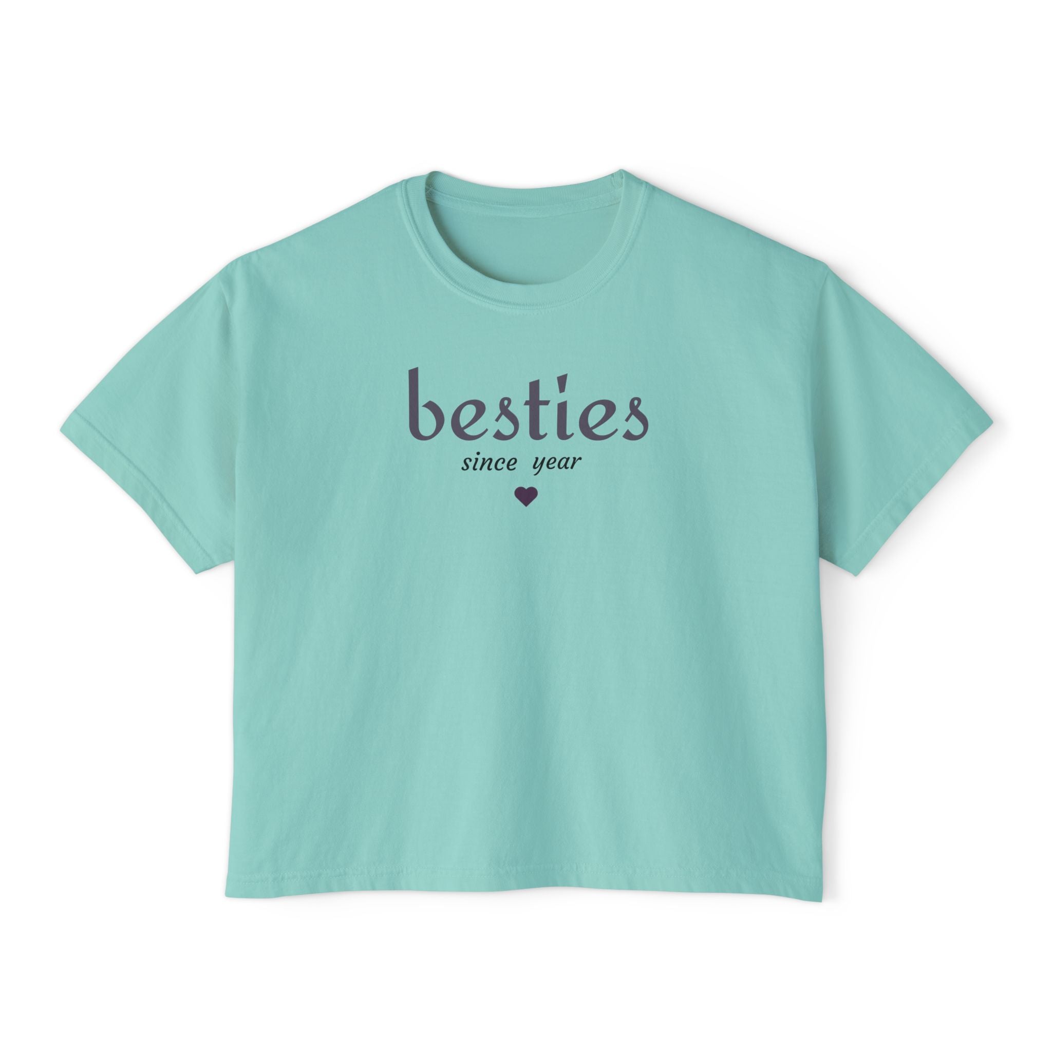 Besties Since <year> - Boxy Women's Crop Tee