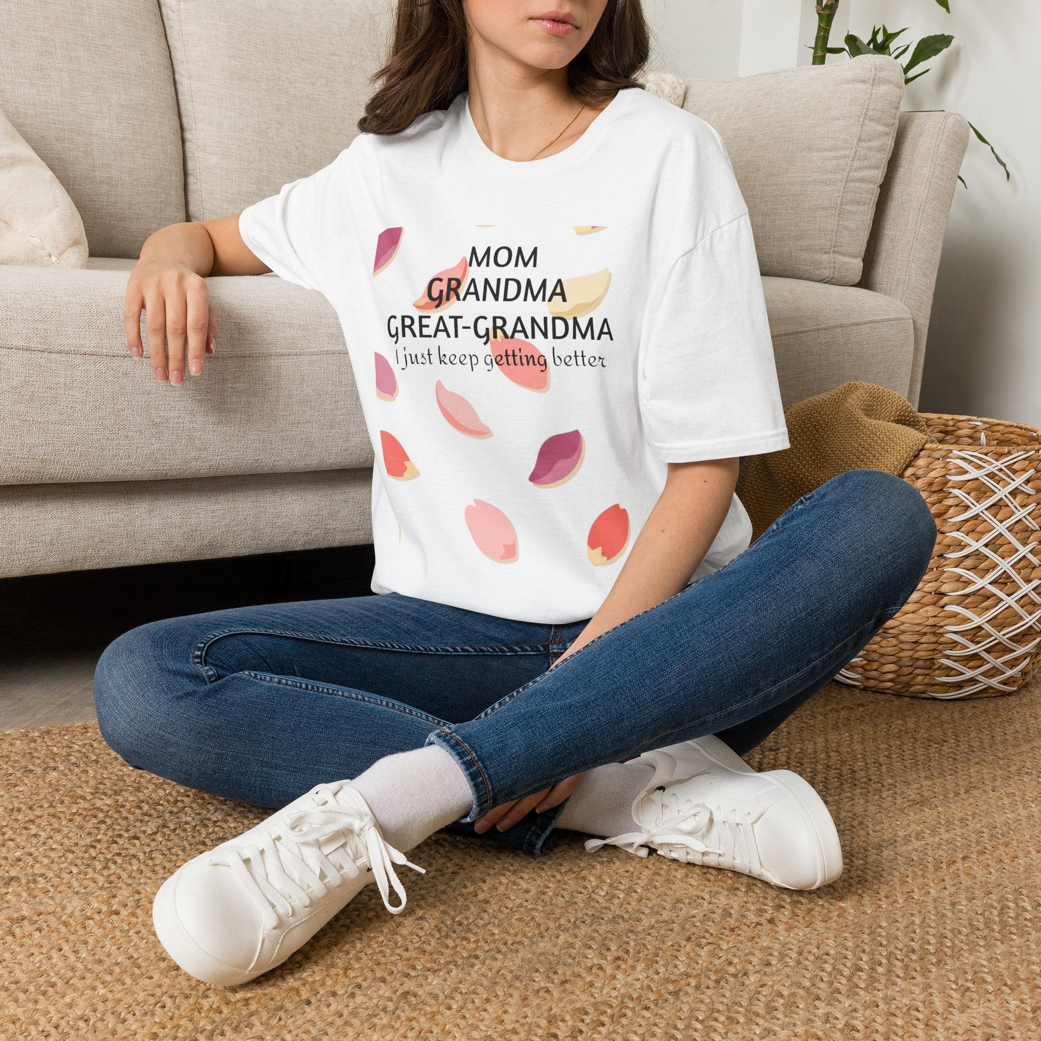 Mom Grandma Great-Grandma Floral Tee