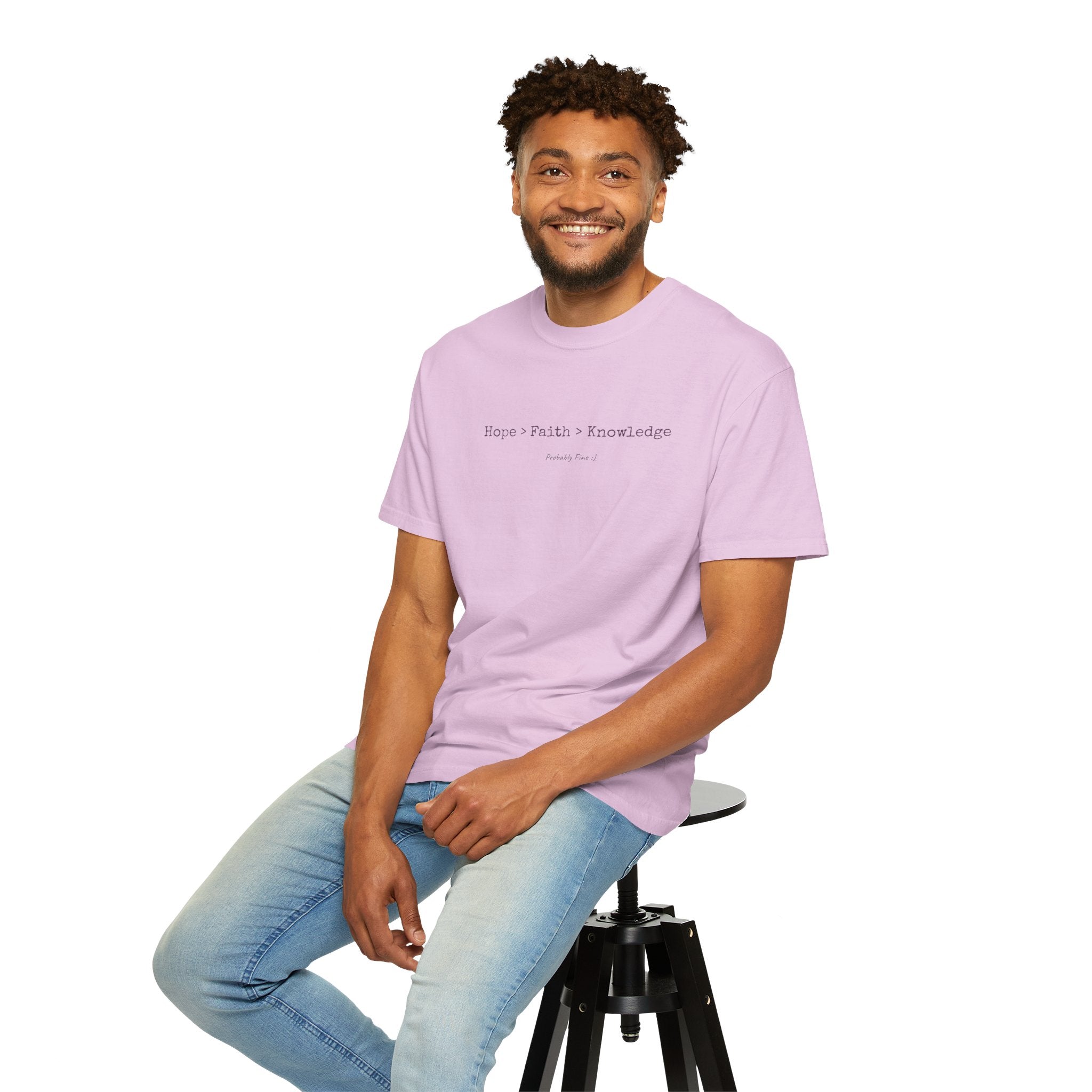 Hope • Faith • Knowledge Minimalist White T-Shirt