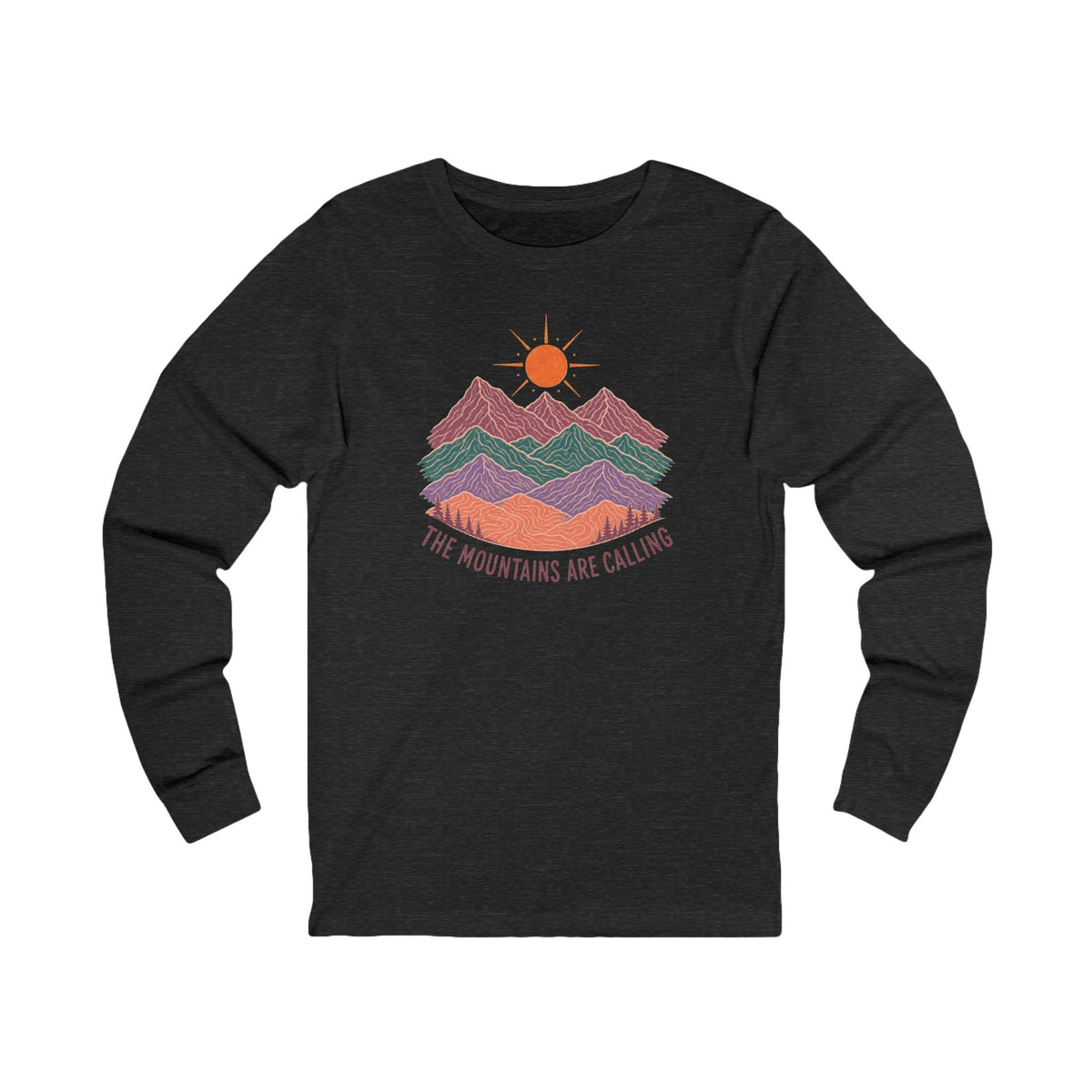 Retro Mountain Graphic Long Sleeve Tee