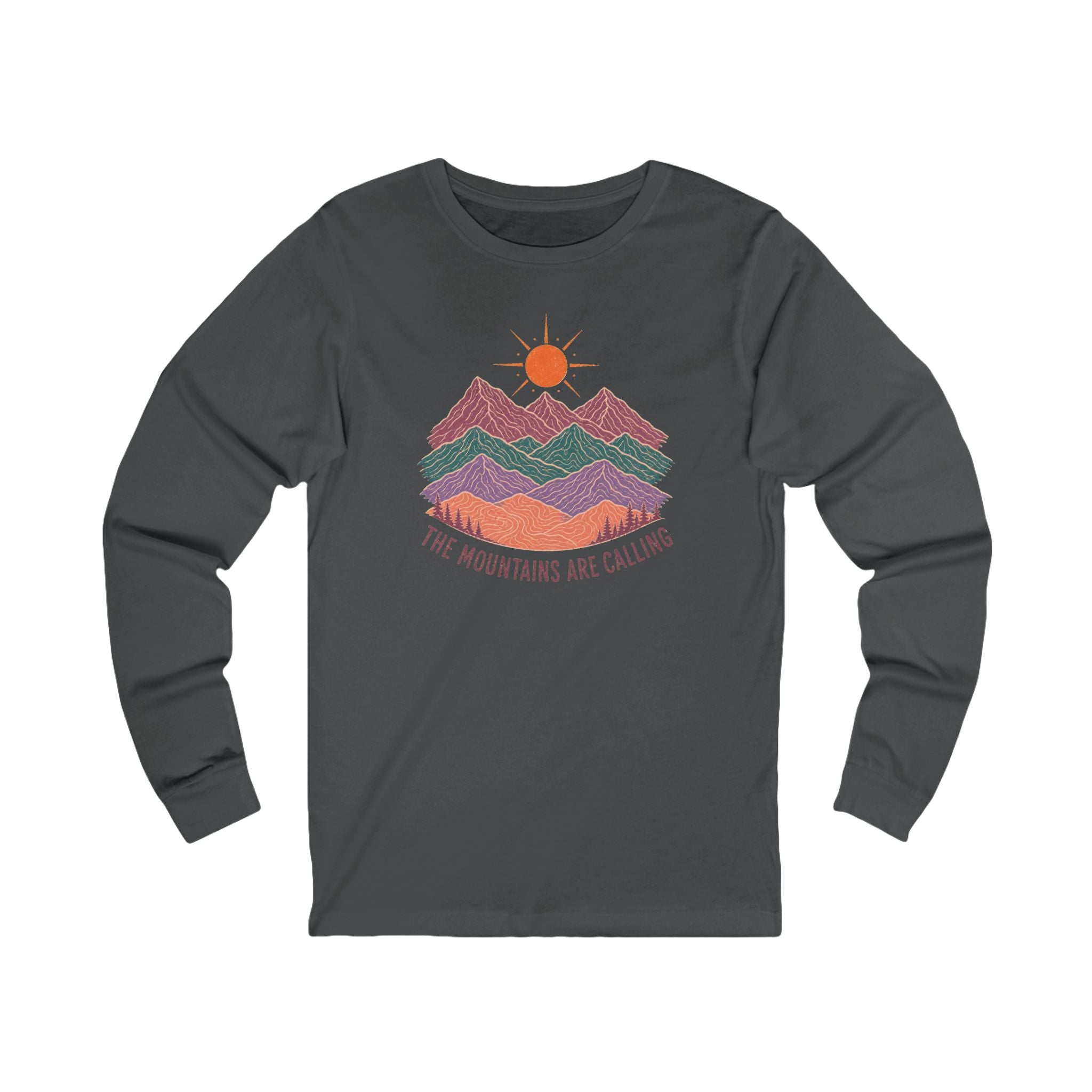 Retro Mountain Graphic Long Sleeve Tee