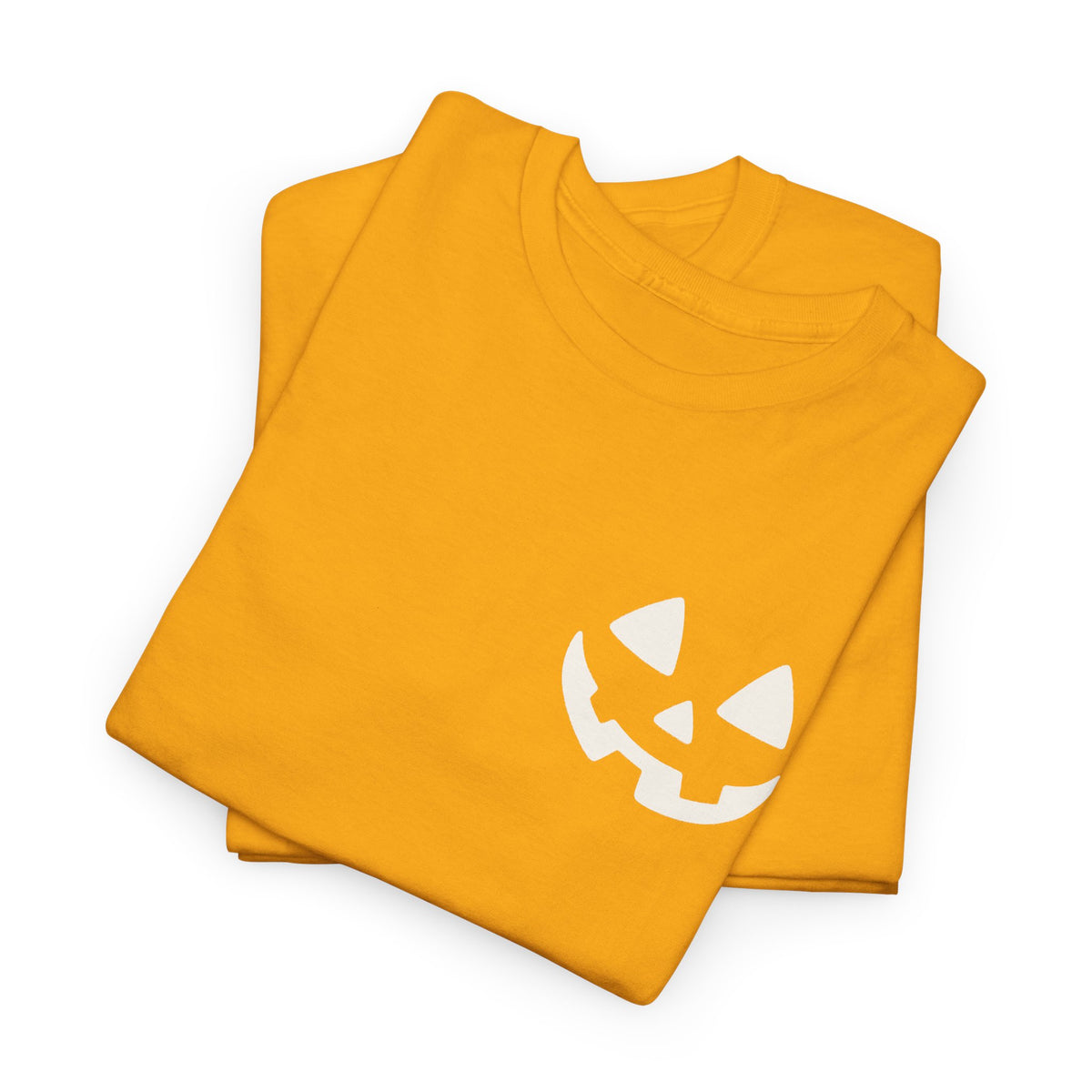 Jack-o'-Lantern Pocket Tee — Halloween Pumpkin Face T-Shirt