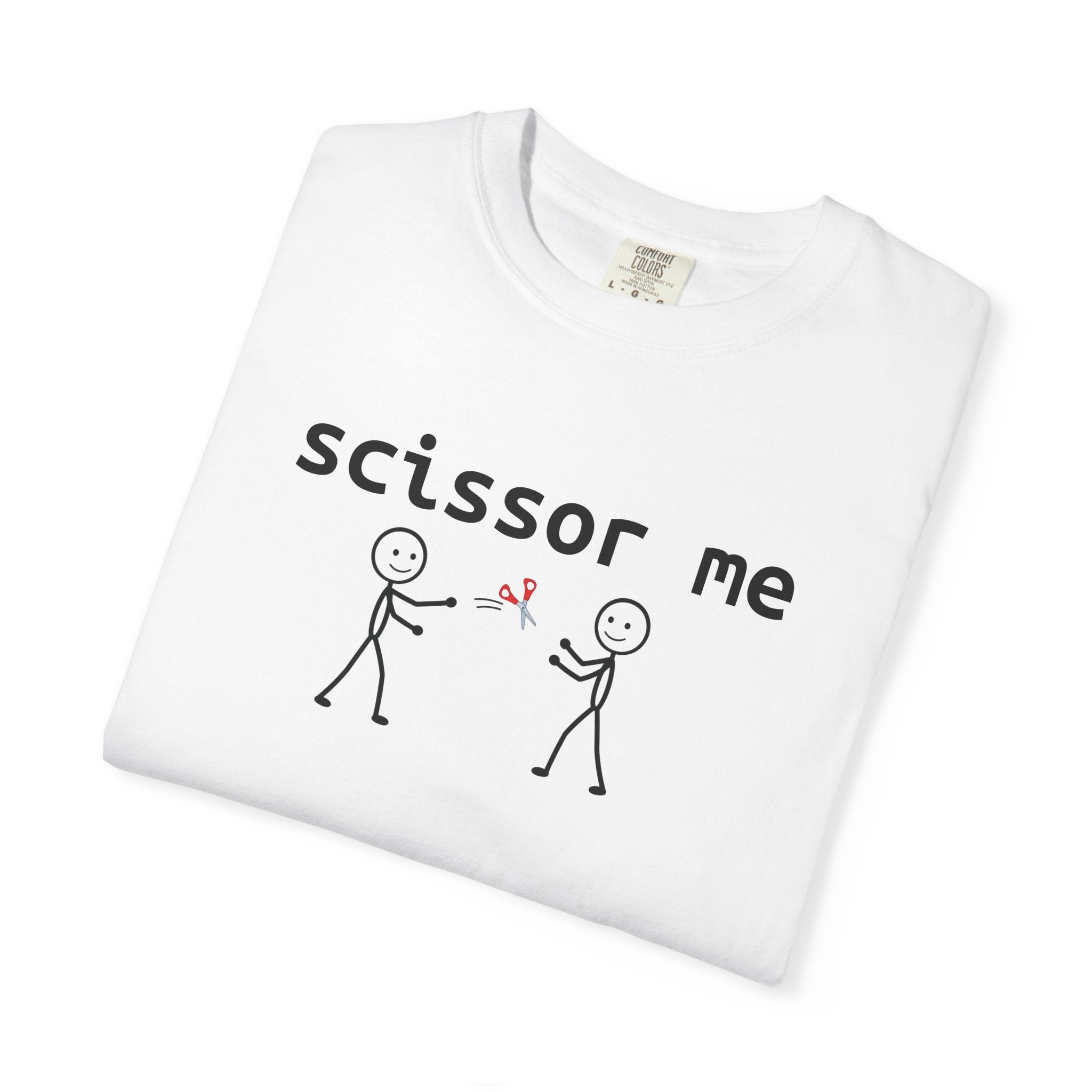 Scissor Me T-Shirt — Funny Stick Figure Adult Tee