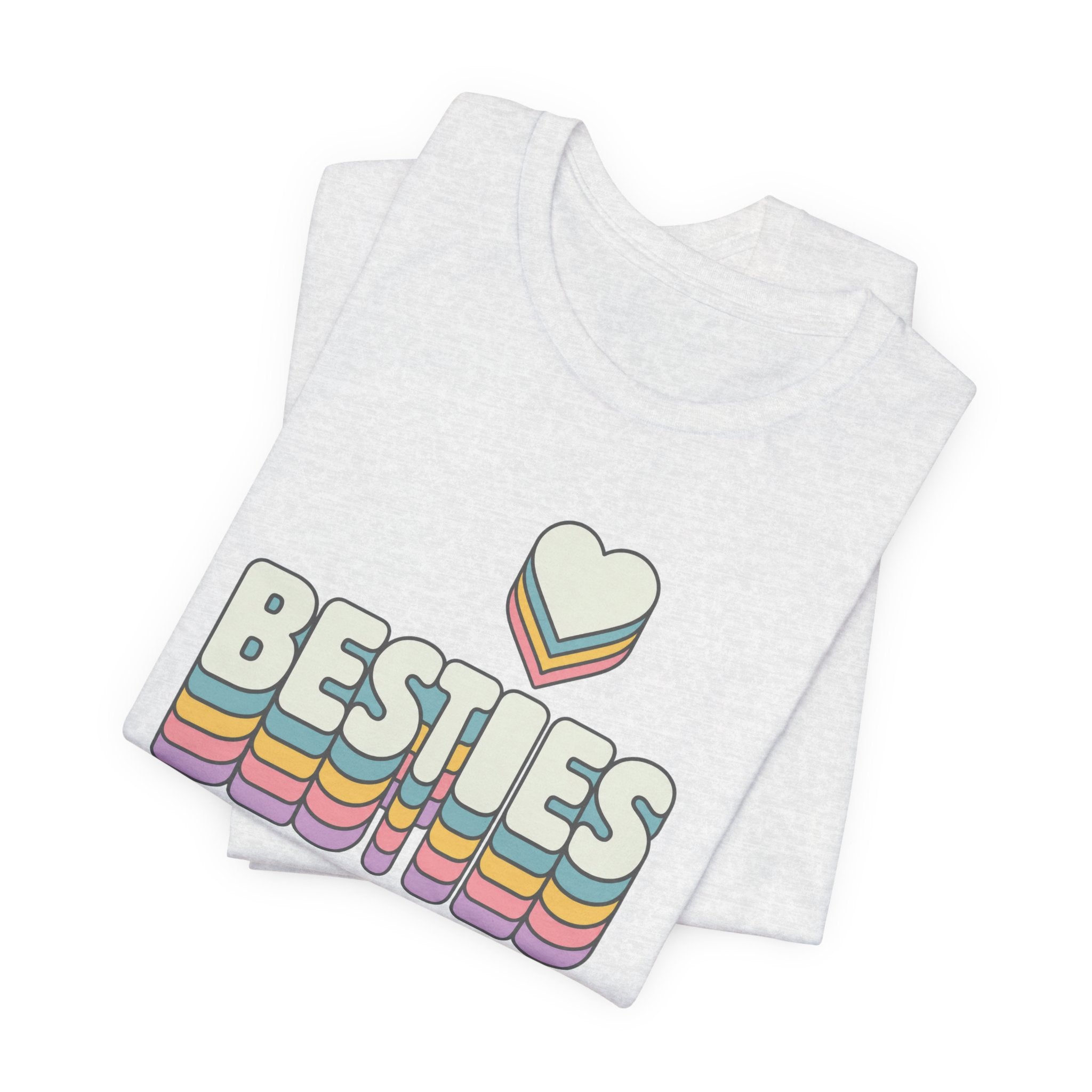 'BESTIES' Heart Graphic Friendship Tee
