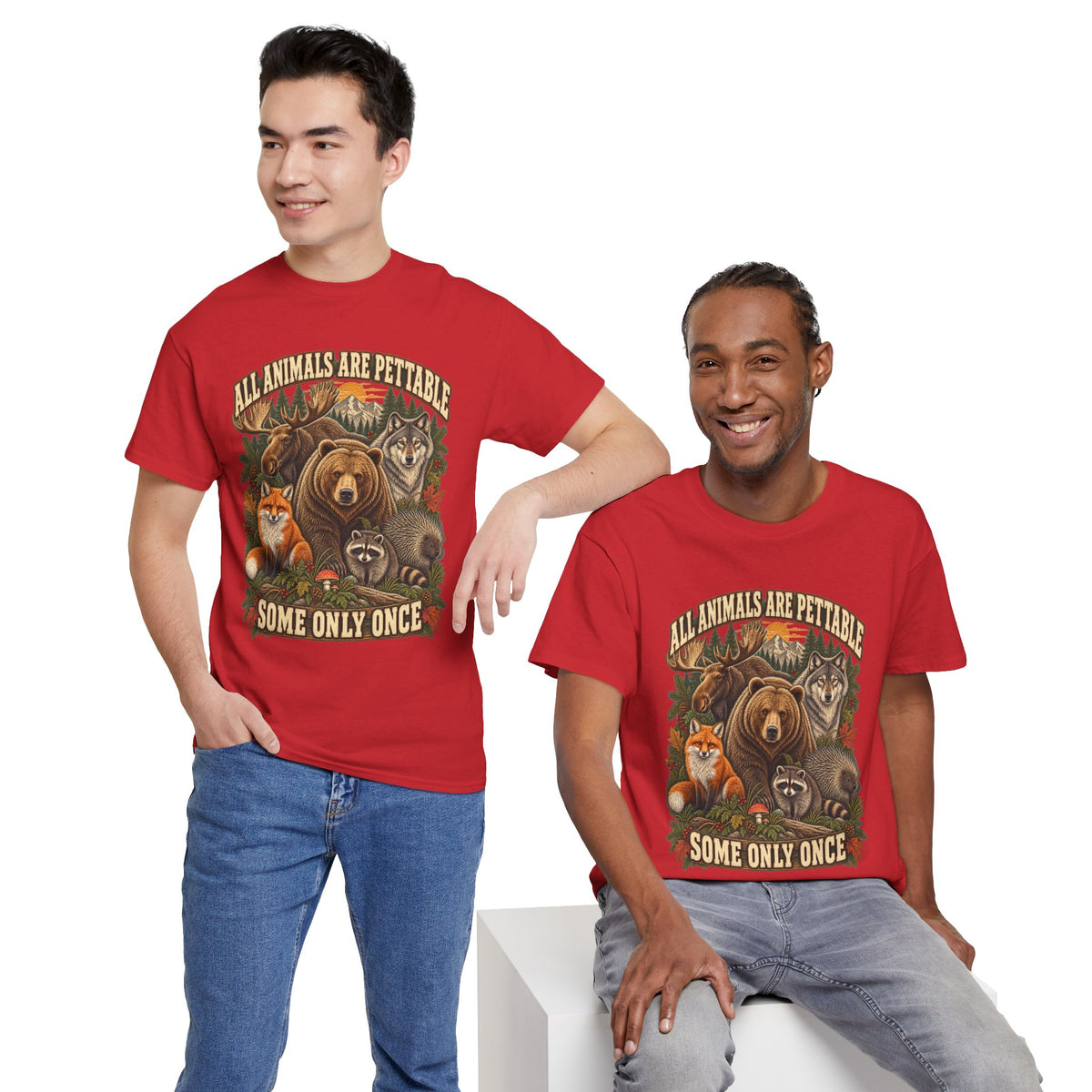 "All Animals Are Pettable, Some Only Once" Graphic Tee