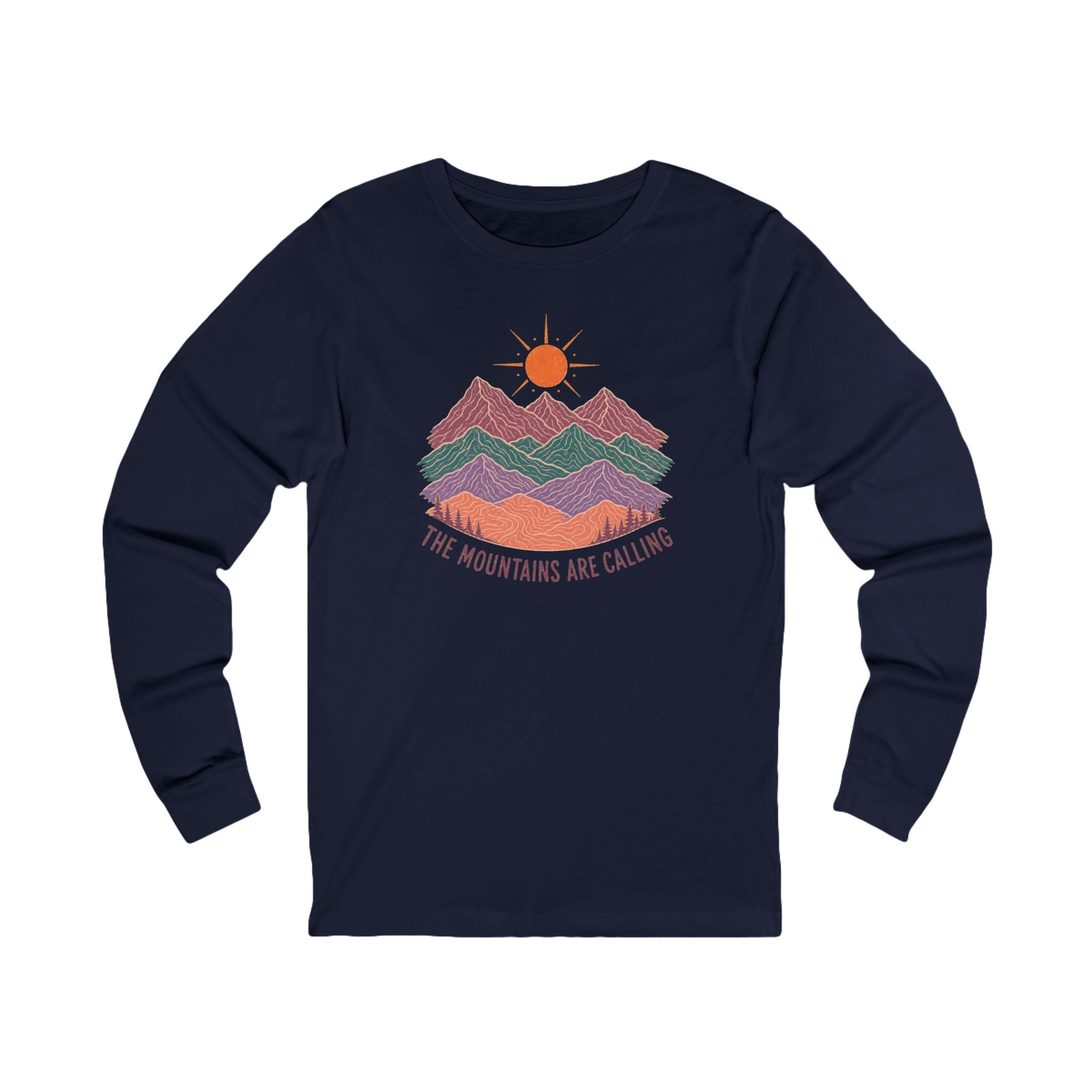Retro Mountain Graphic Long Sleeve Tee
