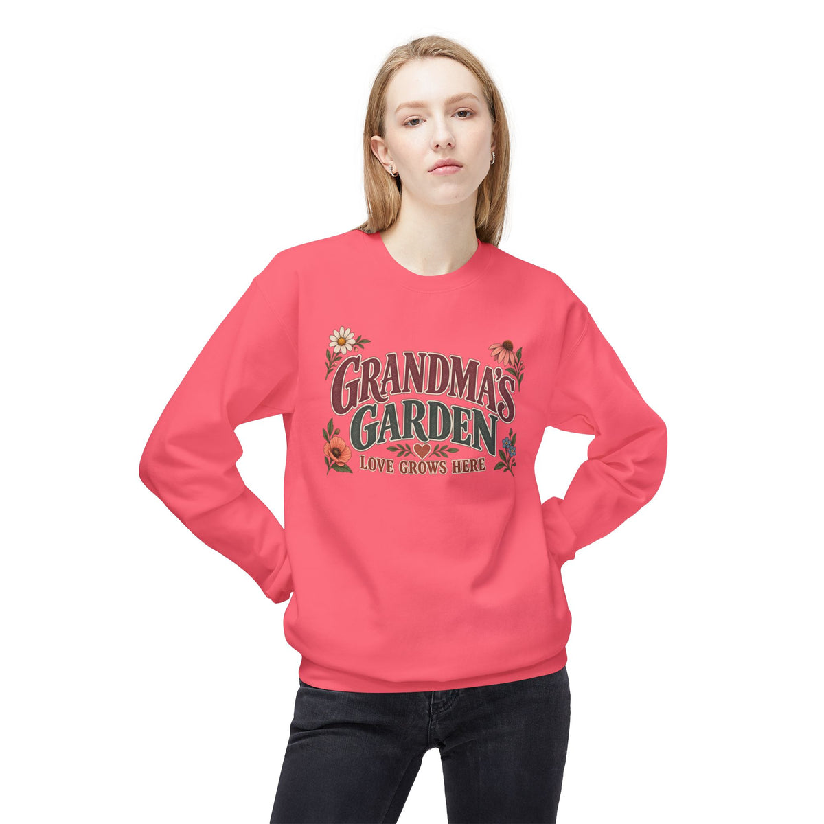 Grandma's Garden 'Love Grows Here' Floral Crewneck