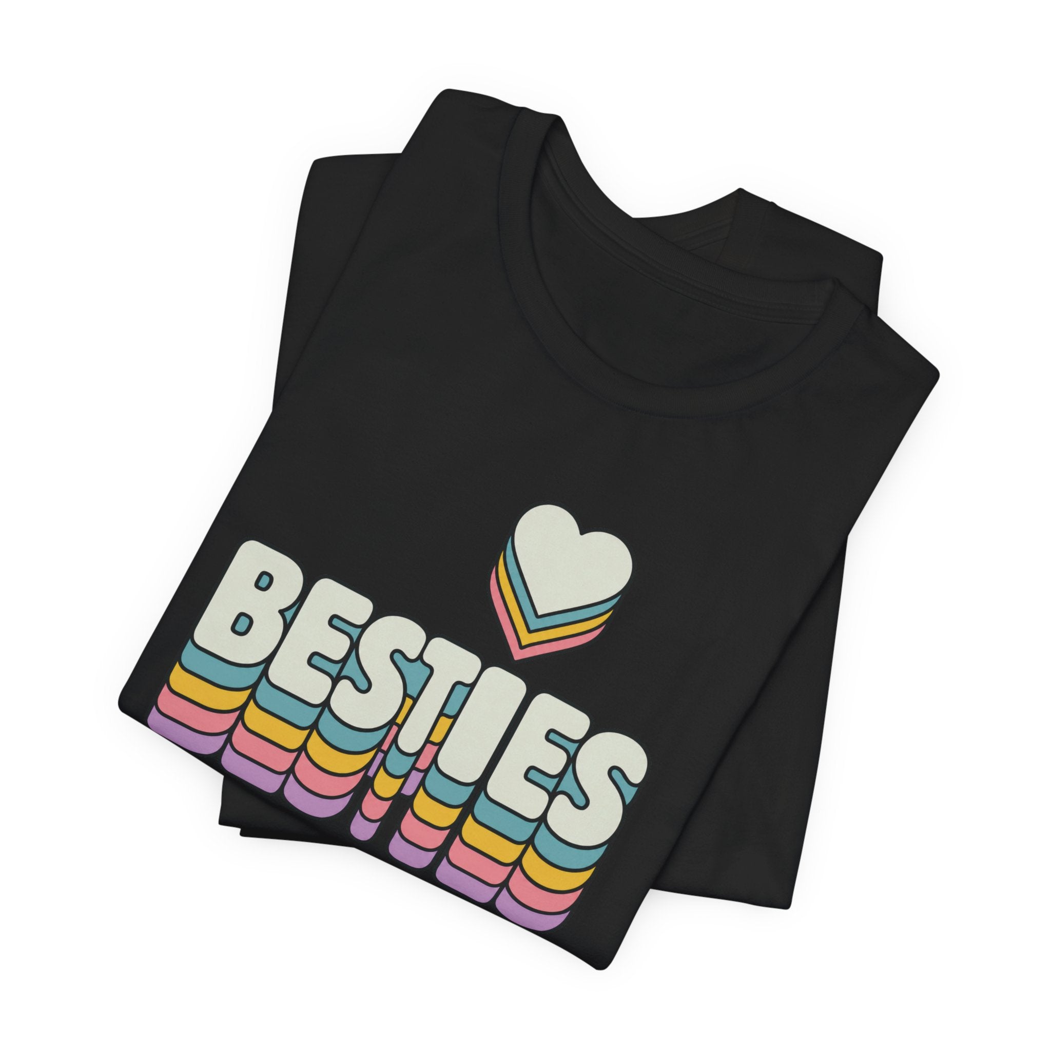 'BESTIES' Heart Graphic Friendship Tee