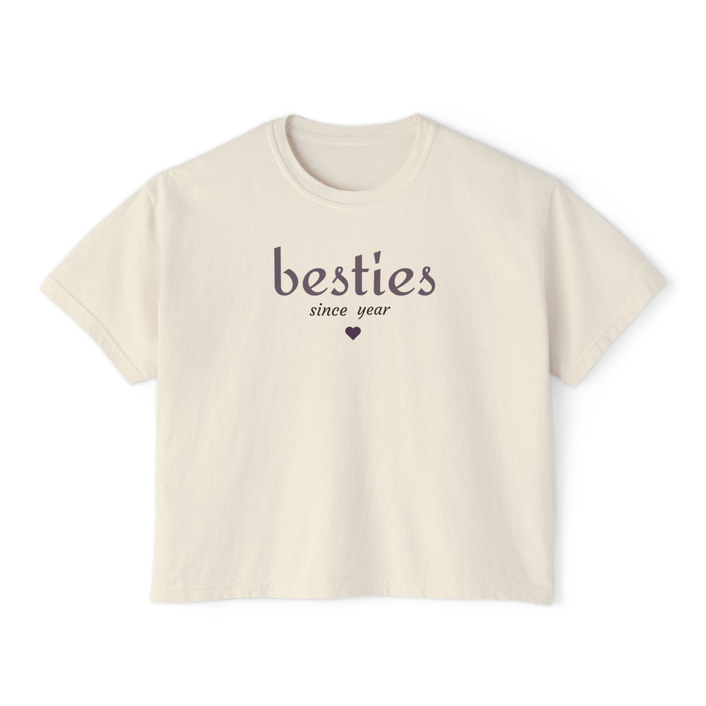 Besties Since <year> - Boxy Women's Crop Tee