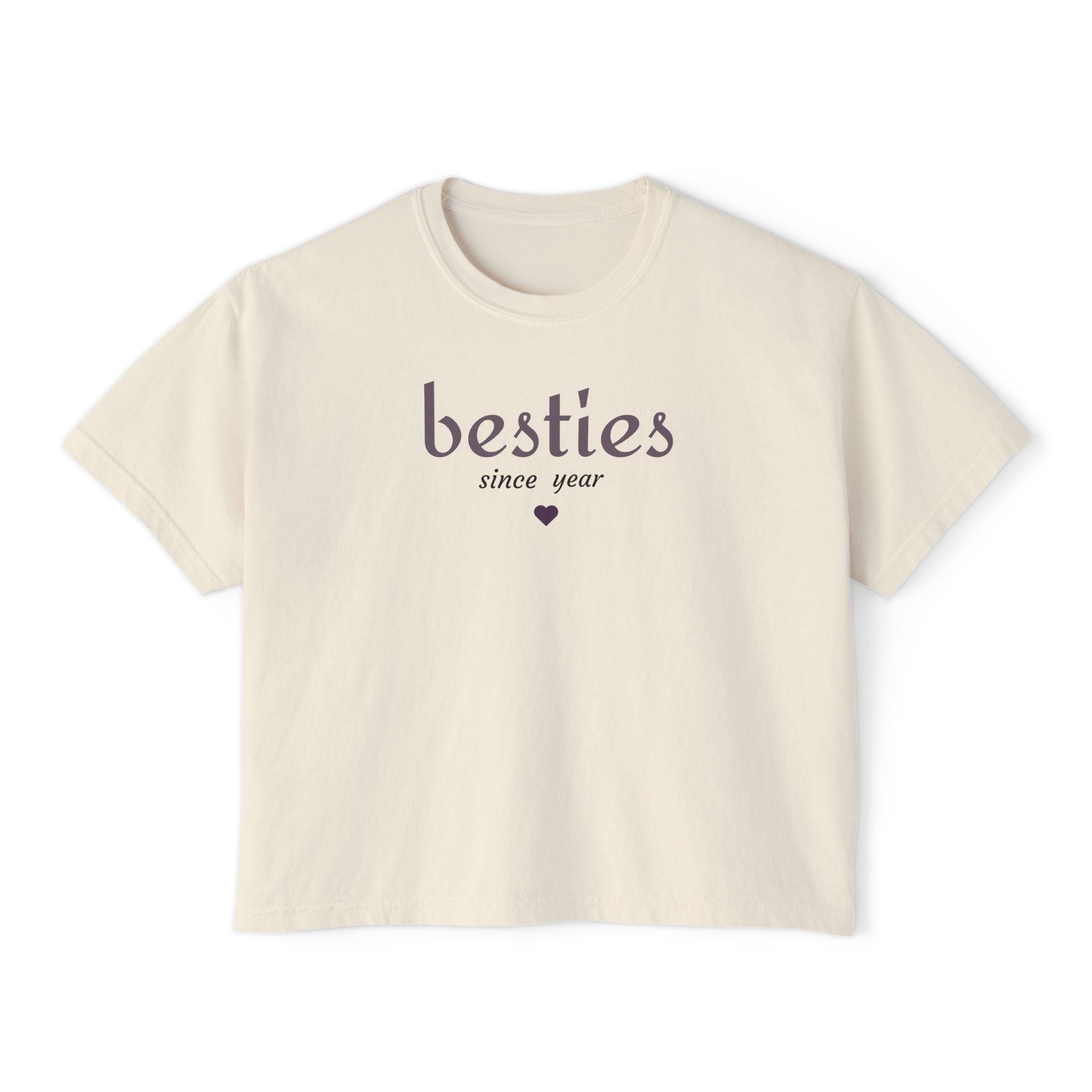 Besties Since <year> - Boxy Women's Crop Tee