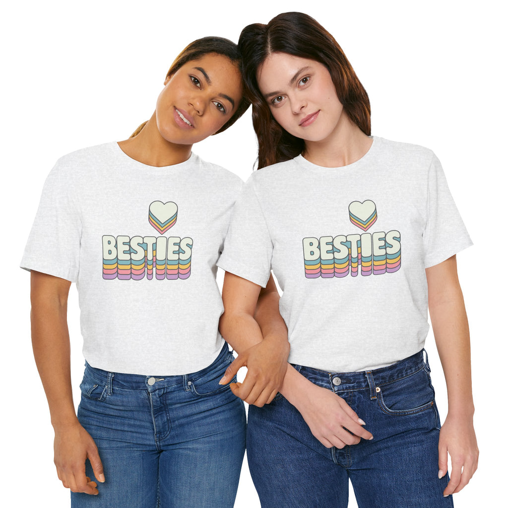 'BESTIES' Heart Graphic Friendship Tee