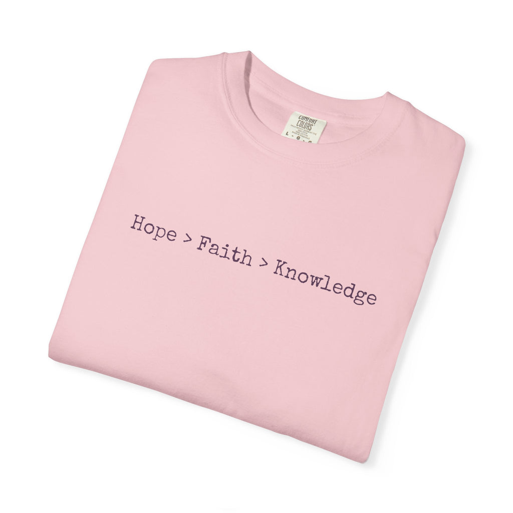 Hope • Faith • Knowledge Minimalist White T-Shirt