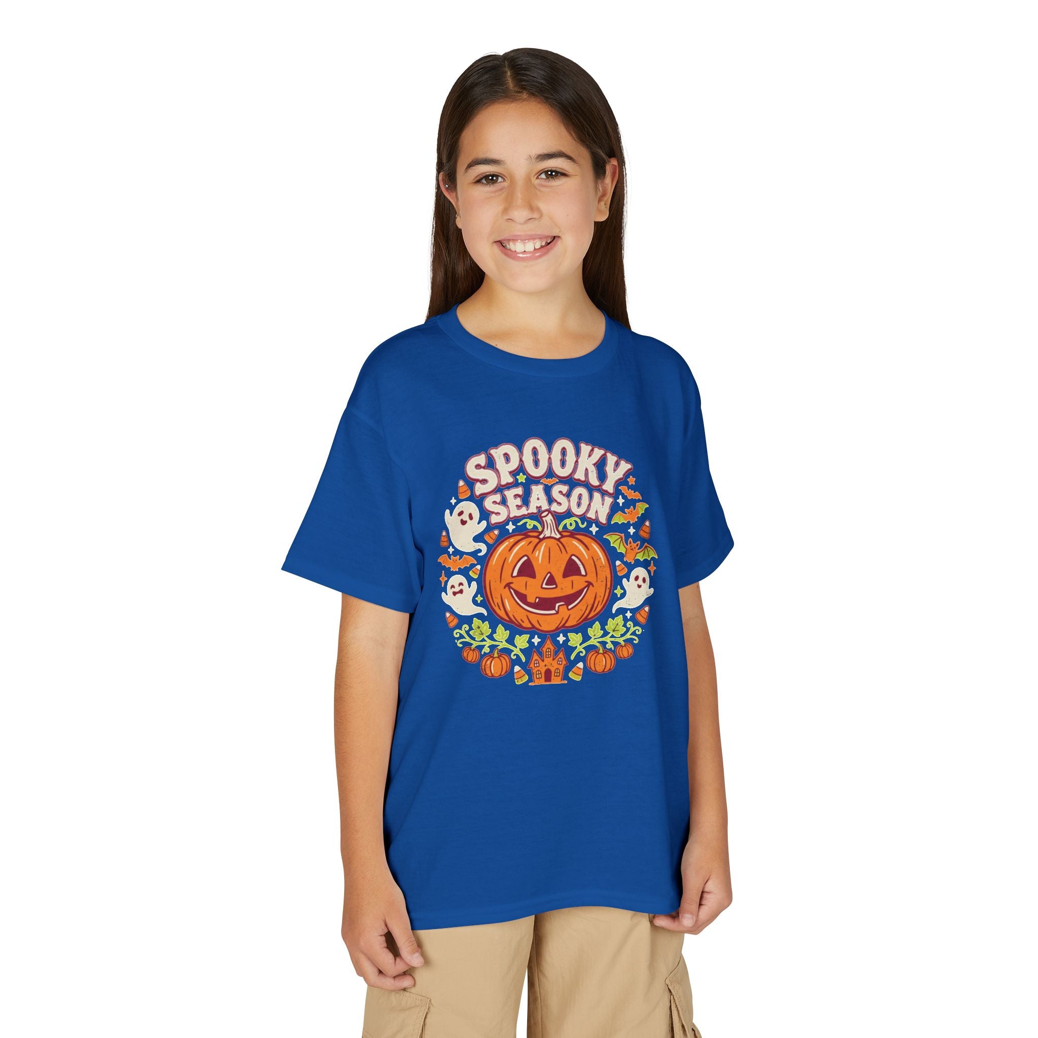 'Spooky Season' Big Pumpkin Halloween Kids Tee