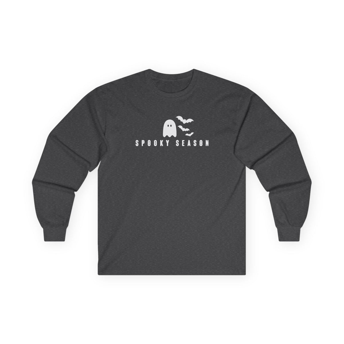 Spooky Season Ghost & Bats Halloween Long Sleeve Shirt