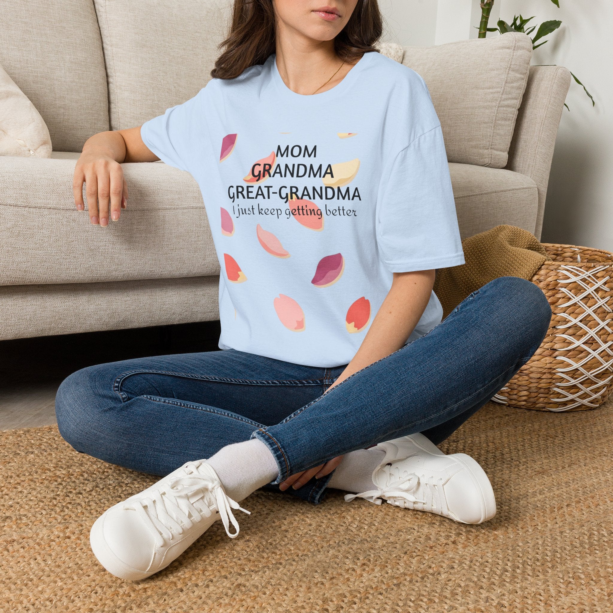 Mom Grandma Great-Grandma Floral Tee