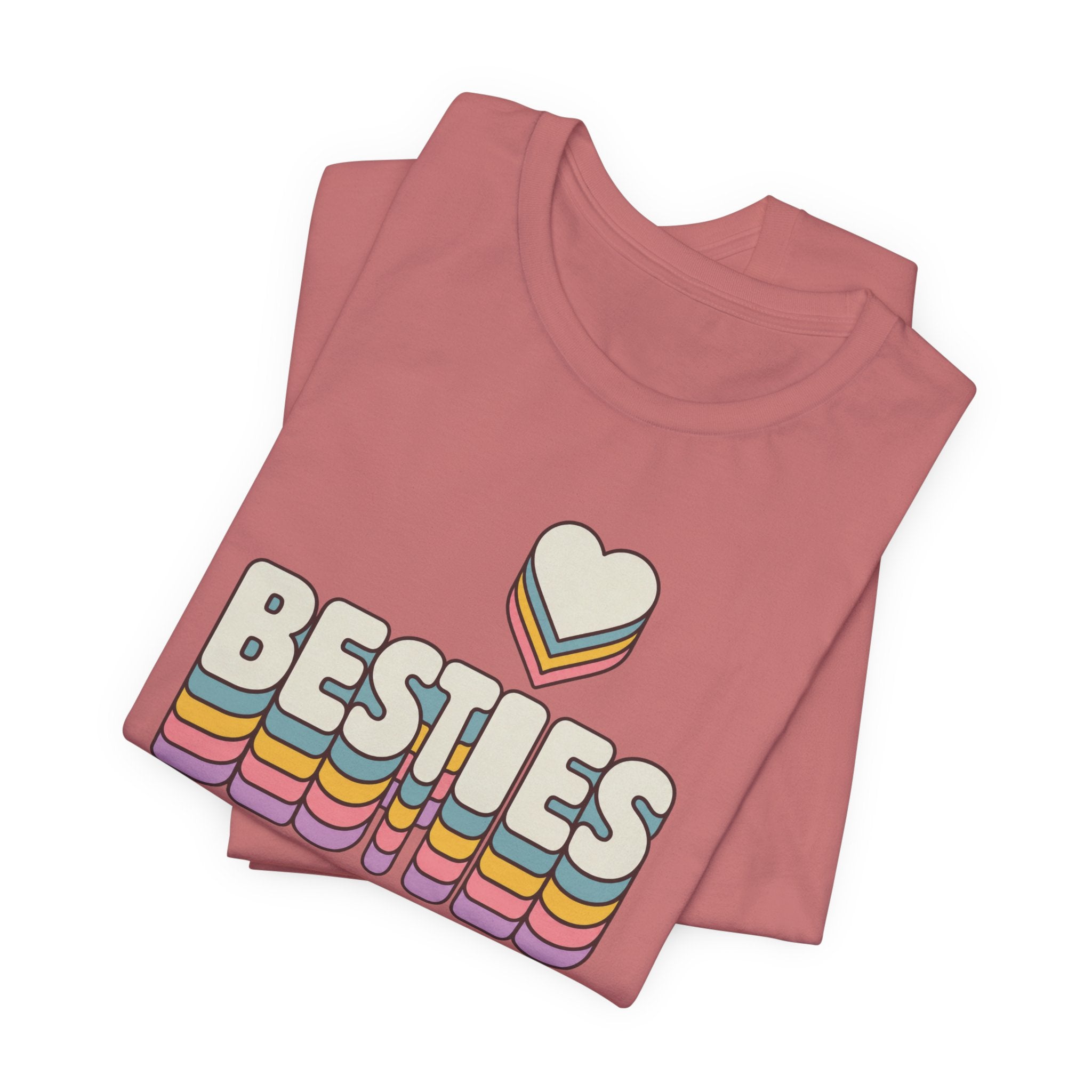 'BESTIES' Heart Graphic Friendship Tee