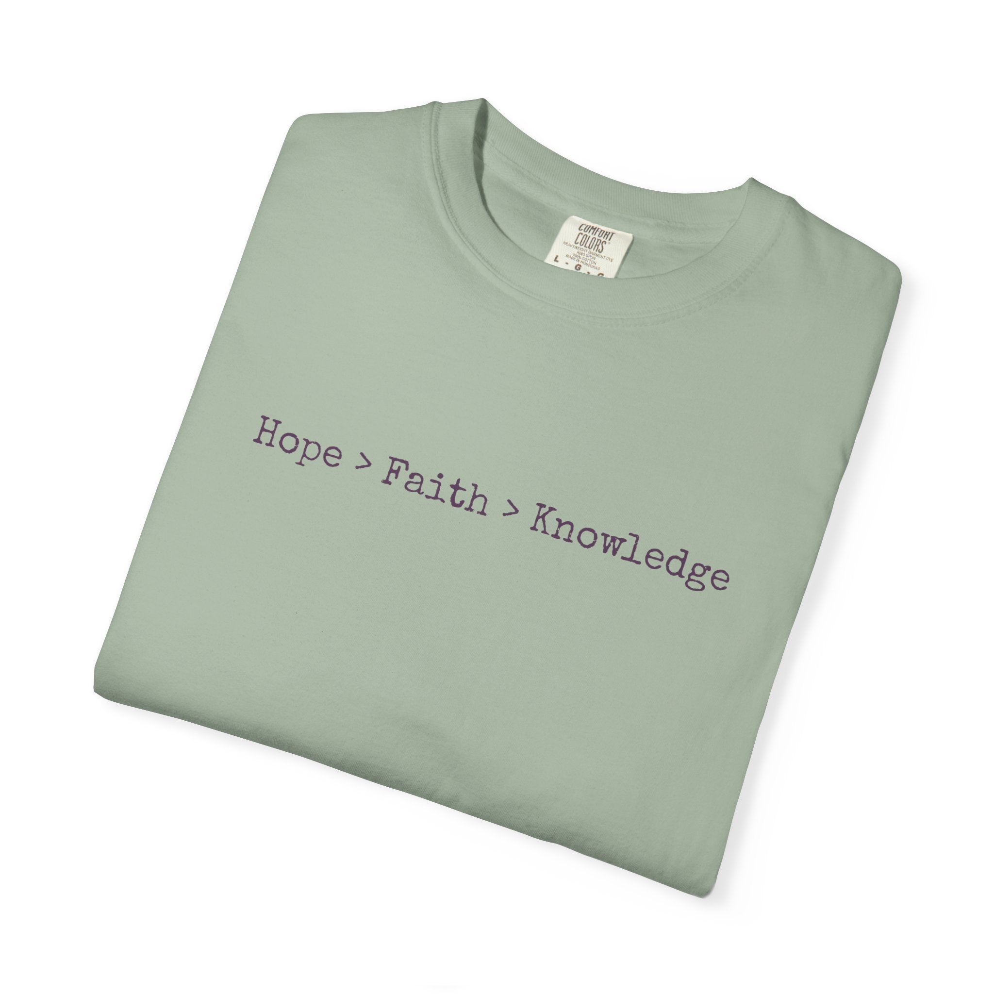 Hope • Faith • Knowledge Minimalist White T-Shirt