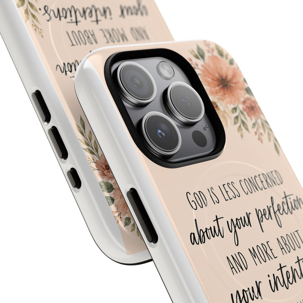 "God is less concerned about your perfection" Tough Magnetic Case