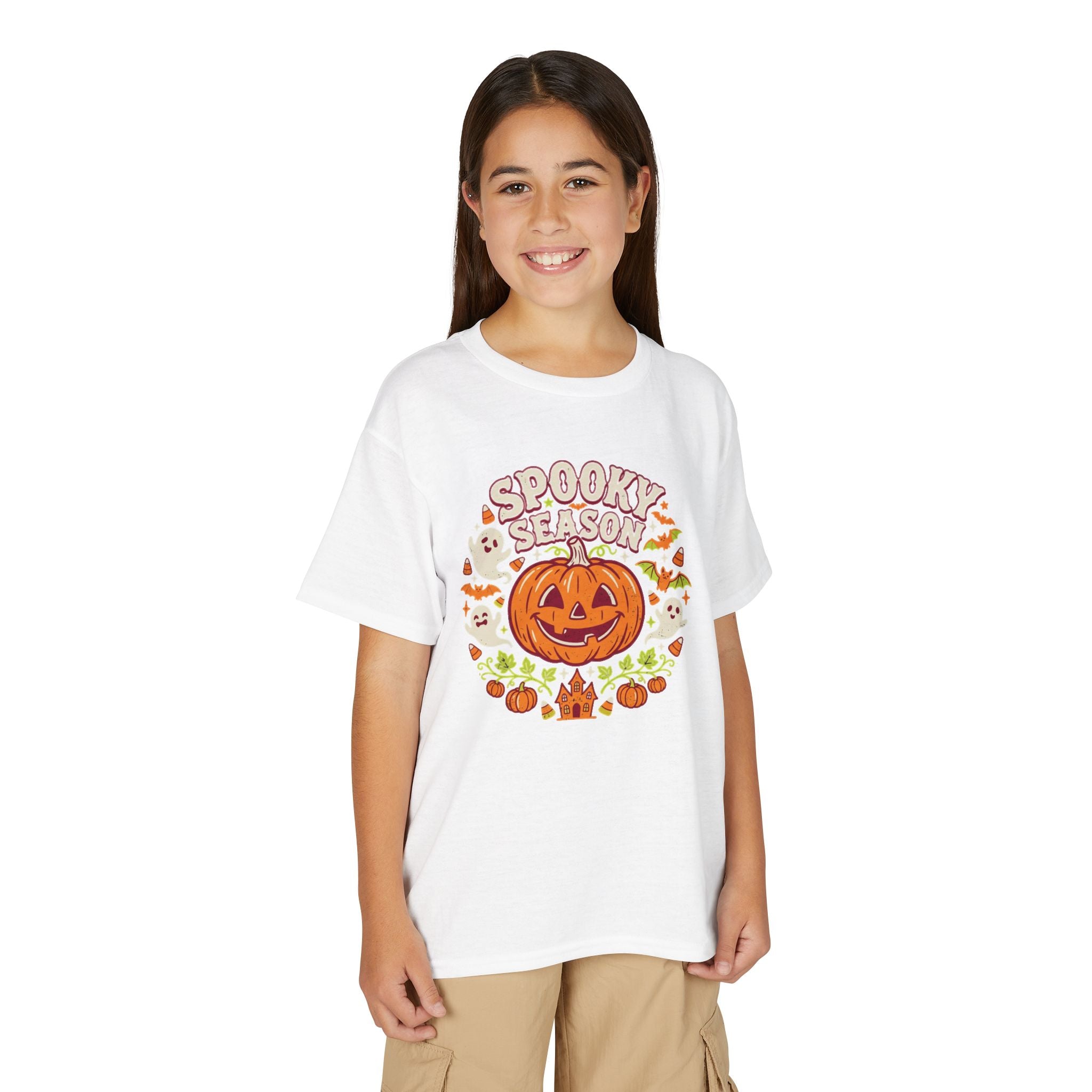 'Spooky Season' Big Pumpkin Halloween Kids Tee