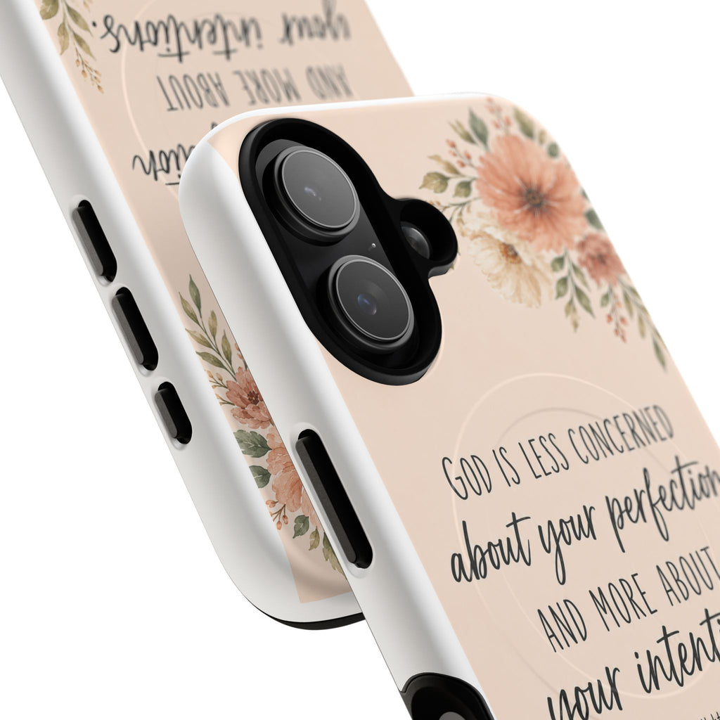 "God is less concerned about your perfection" Tough Magnetic Case