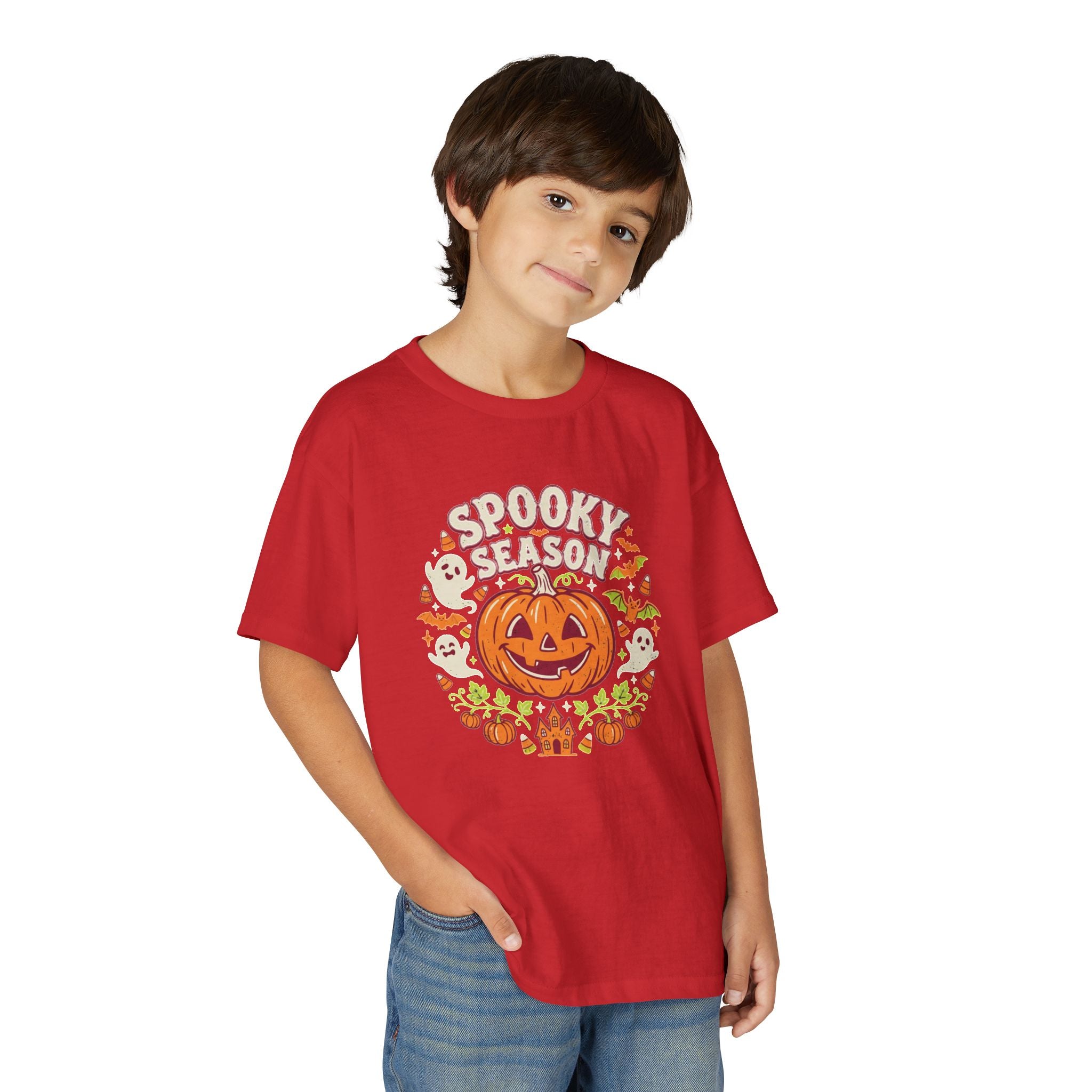 'Spooky Season' Big Pumpkin Halloween Kids Tee