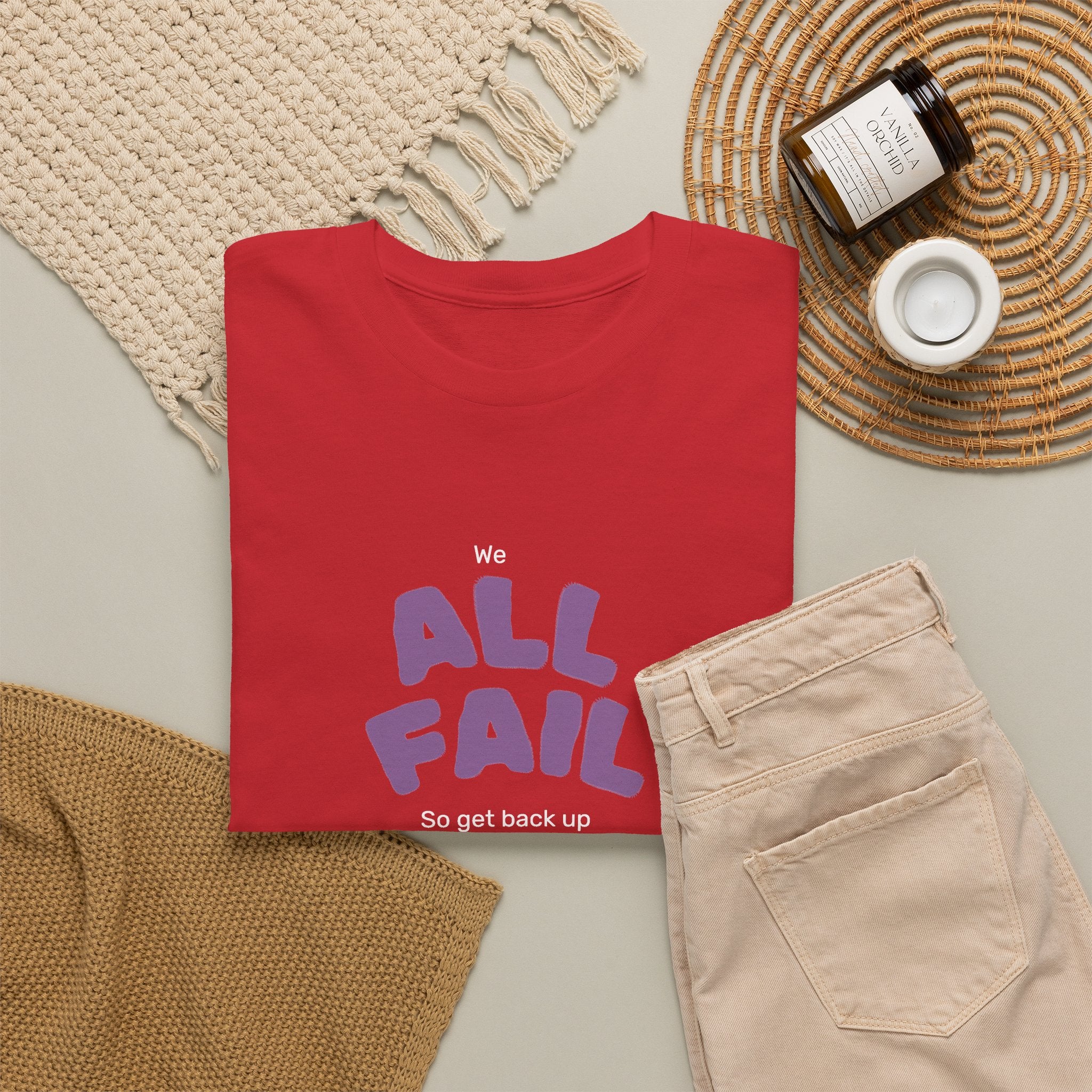 All Fail Tee — "It’s All Fail, So Get Back Up" Inspirational Tee
