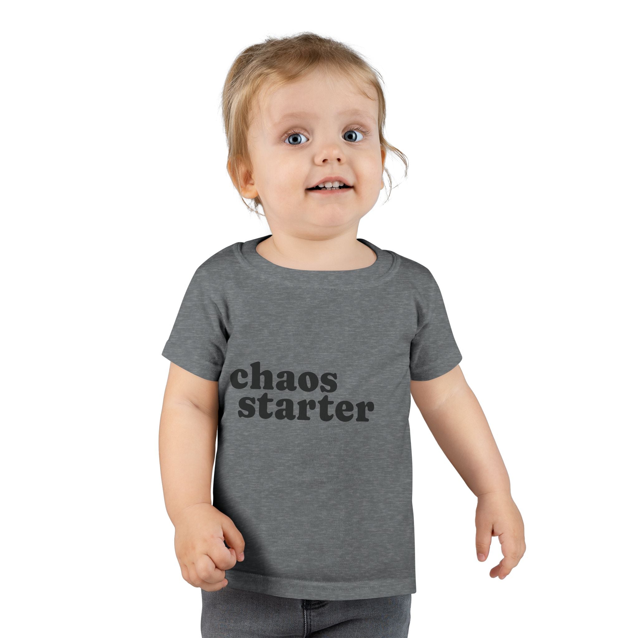 Toddler T-Shirt — "chaos starter" Funny Kids Tee
