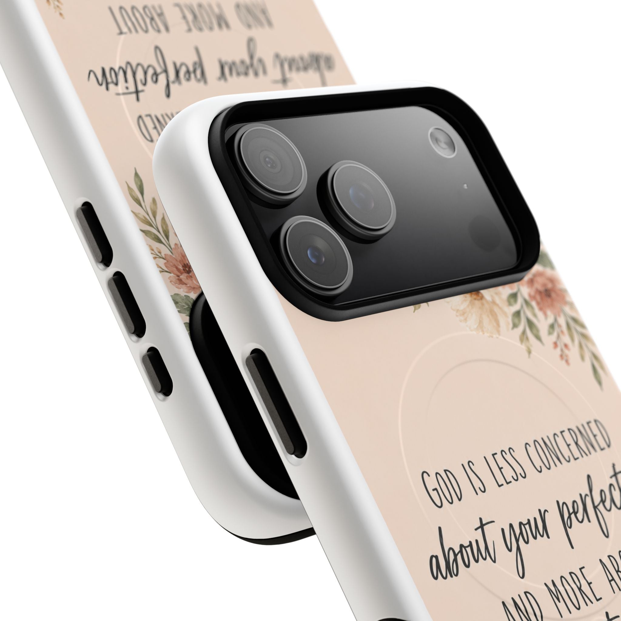 "God is less concerned about your perfection" Tough Magnetic Case