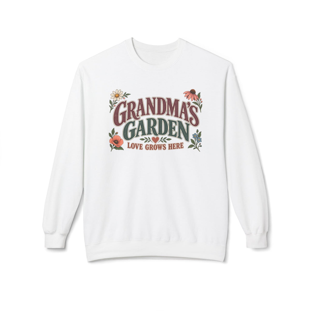 Grandma's Garden 'Love Grows Here' Floral Crewneck
