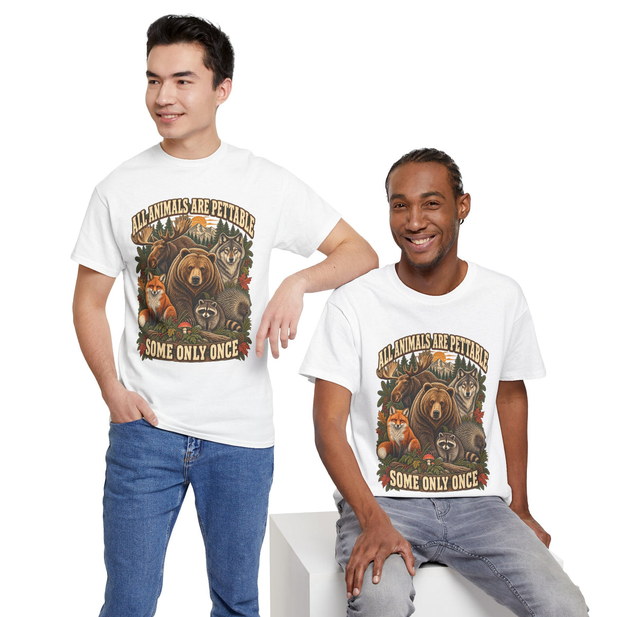 "All Animals Are Pettable, Some Only Once" Graphic Tee