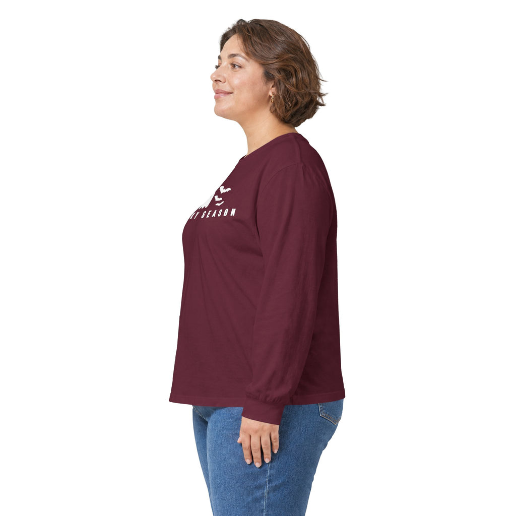 Spooky Season Ghost & Bats Halloween Long Sleeve Shirt
