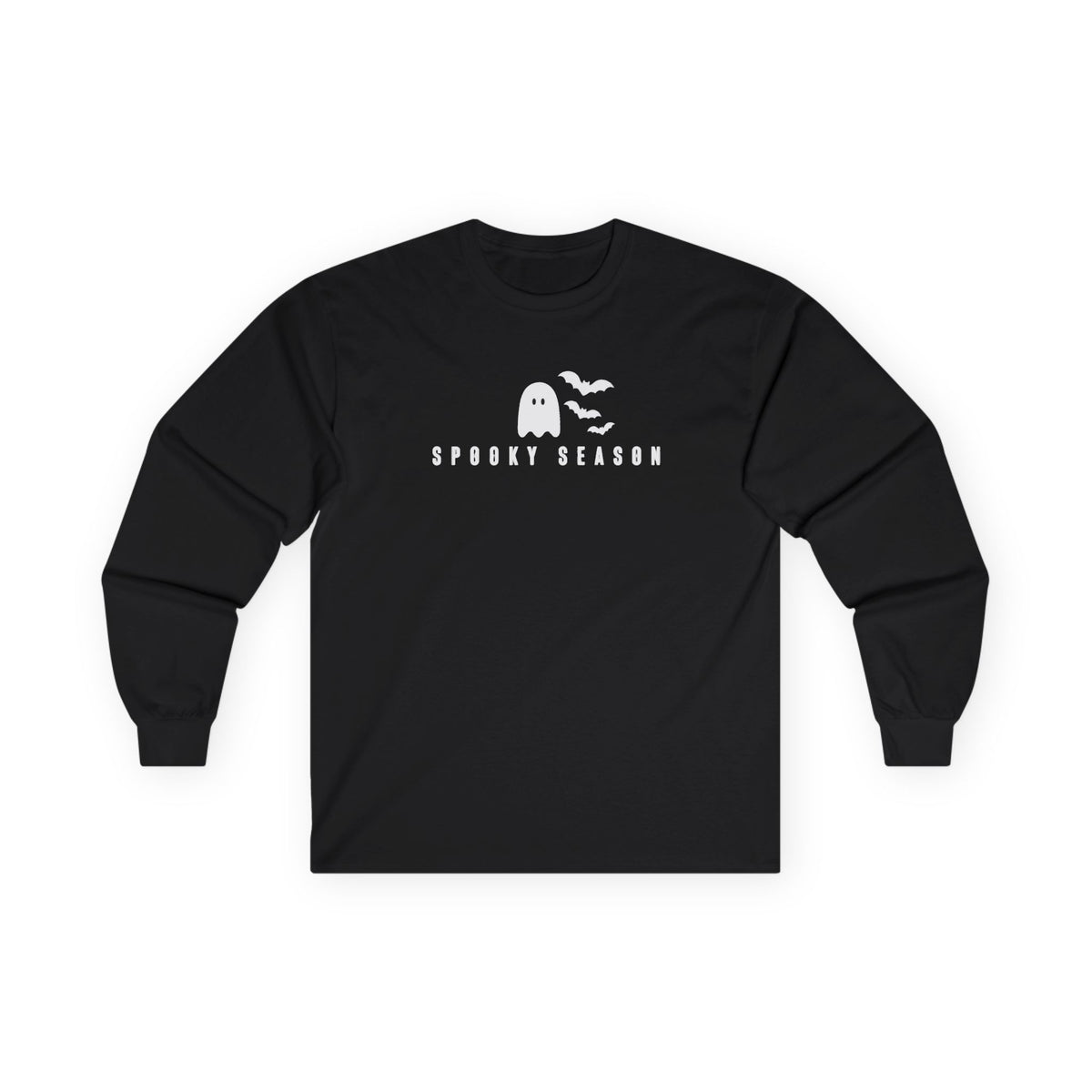Spooky Season Ghost & Bats Halloween Long Sleeve Shirt