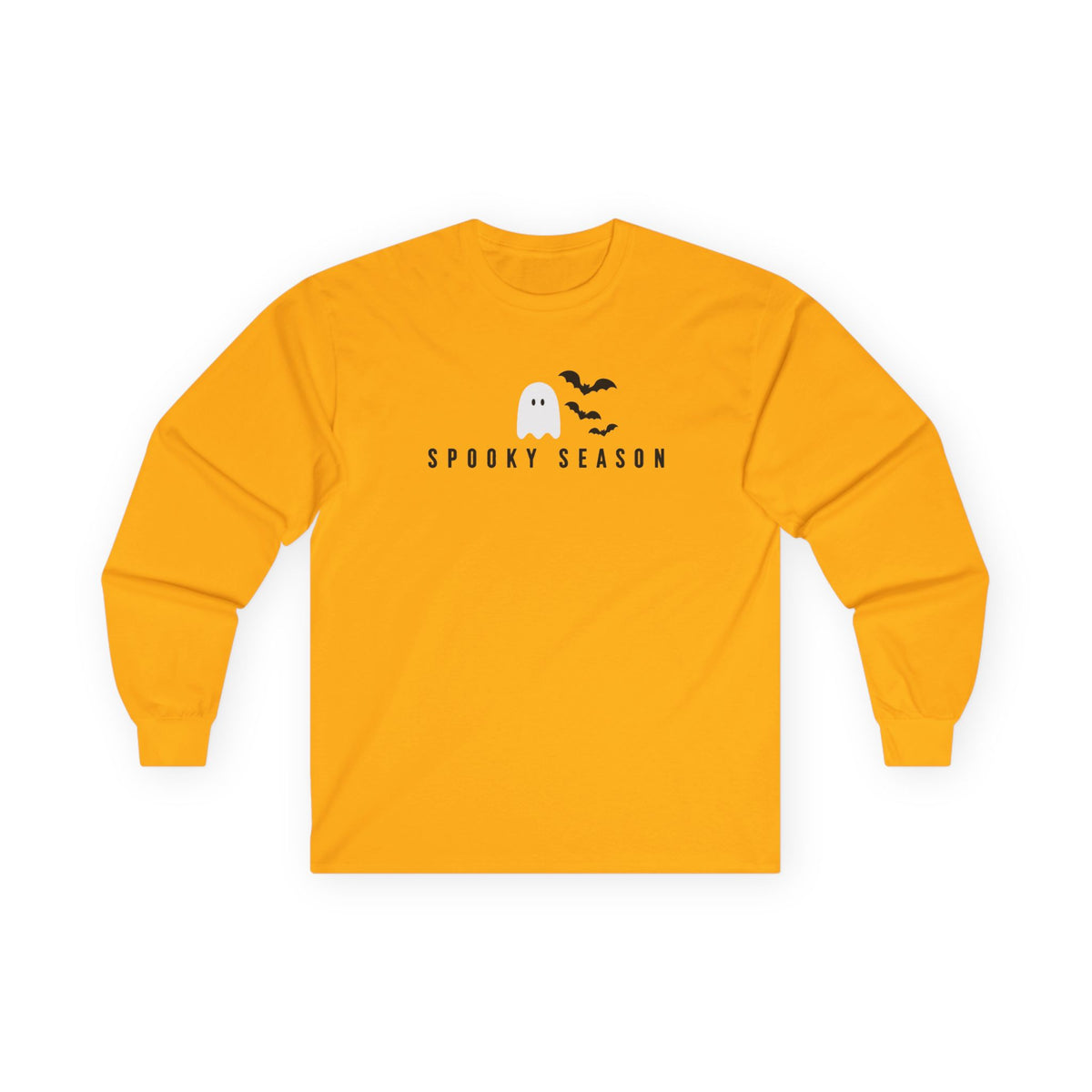 Spooky Season Ghost & Bats Halloween Long Sleeve Shirt