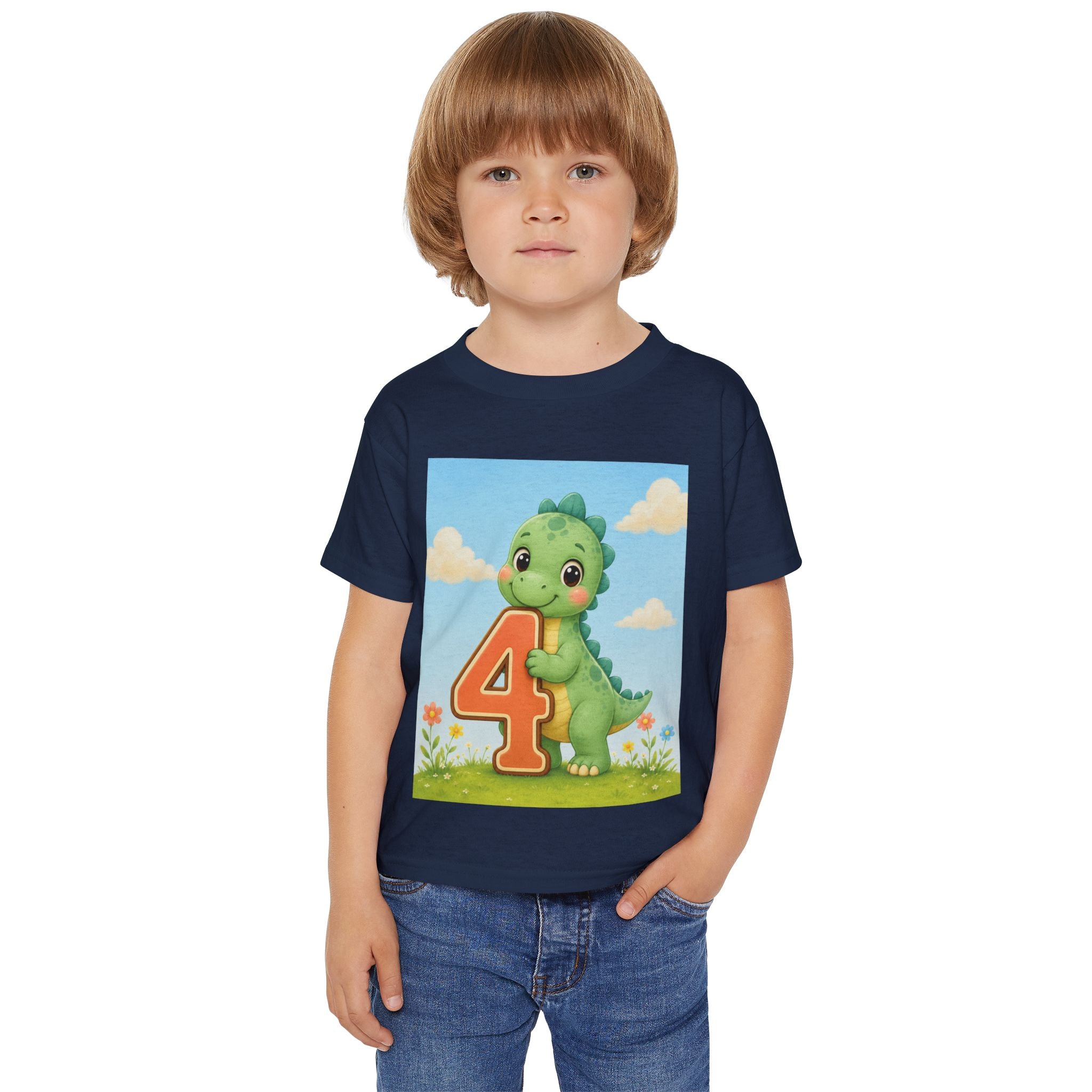 4th Birthday Dinosaur Toddler Tee