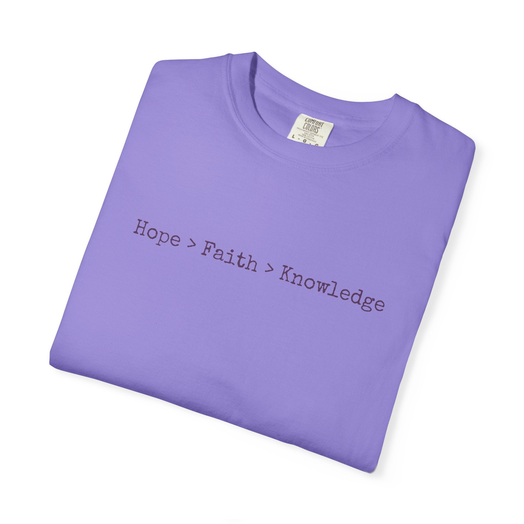 Hope • Faith • Knowledge Minimalist White T-Shirt