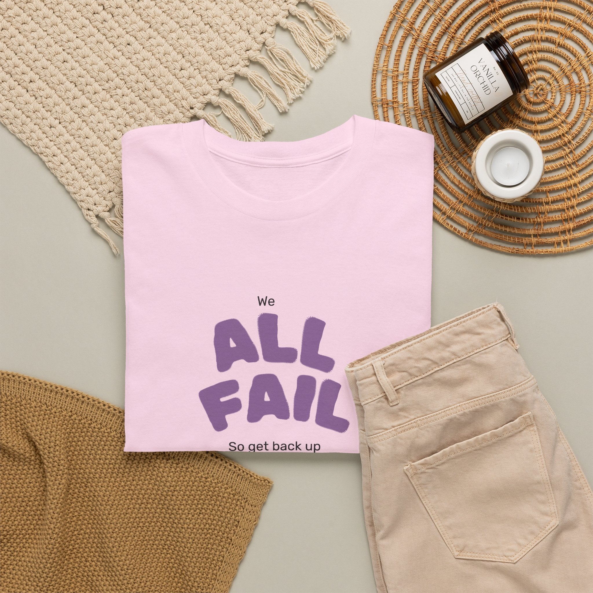 All Fail Tee — "It’s All Fail, So Get Back Up" Inspirational Tee