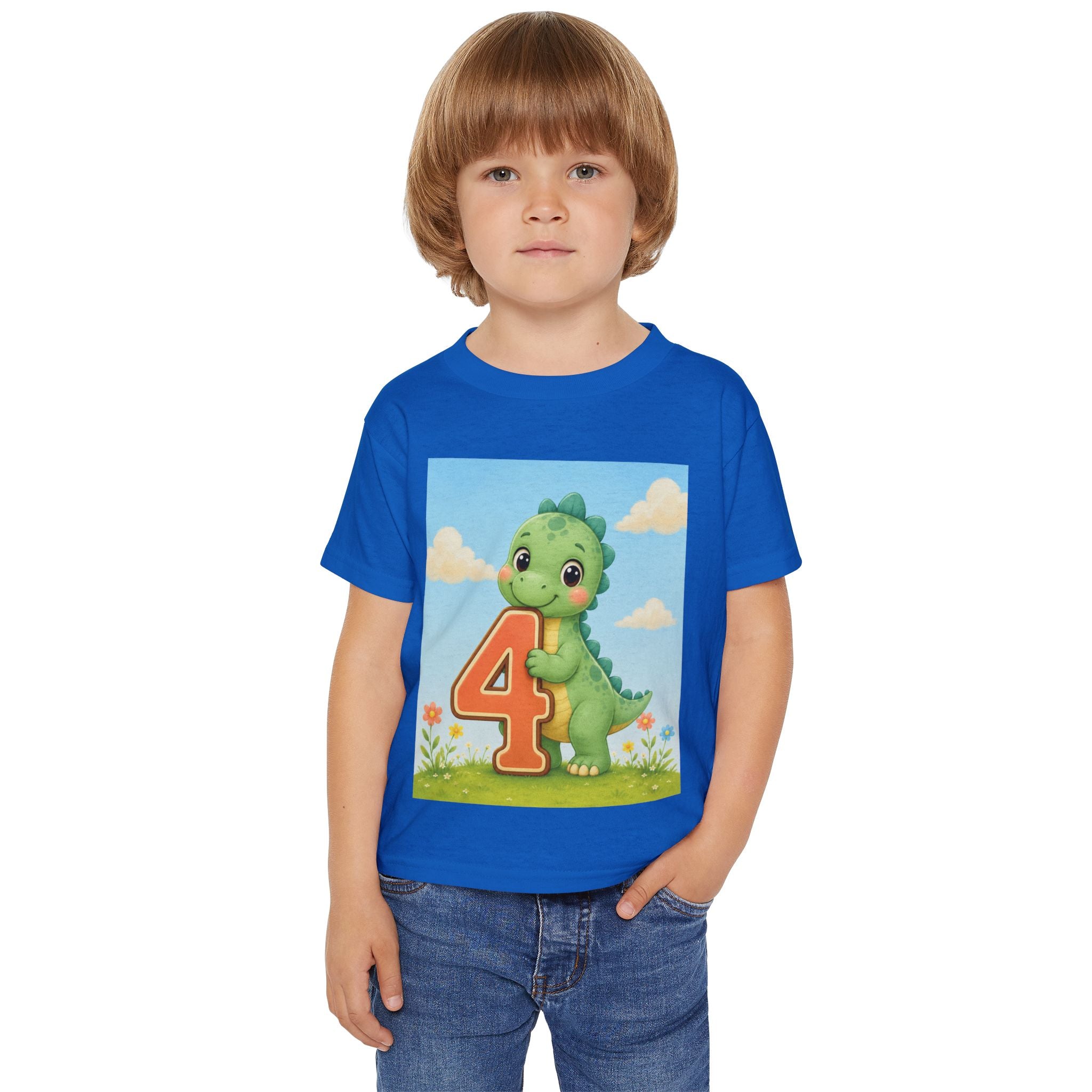 4th Birthday Dinosaur Toddler Tee